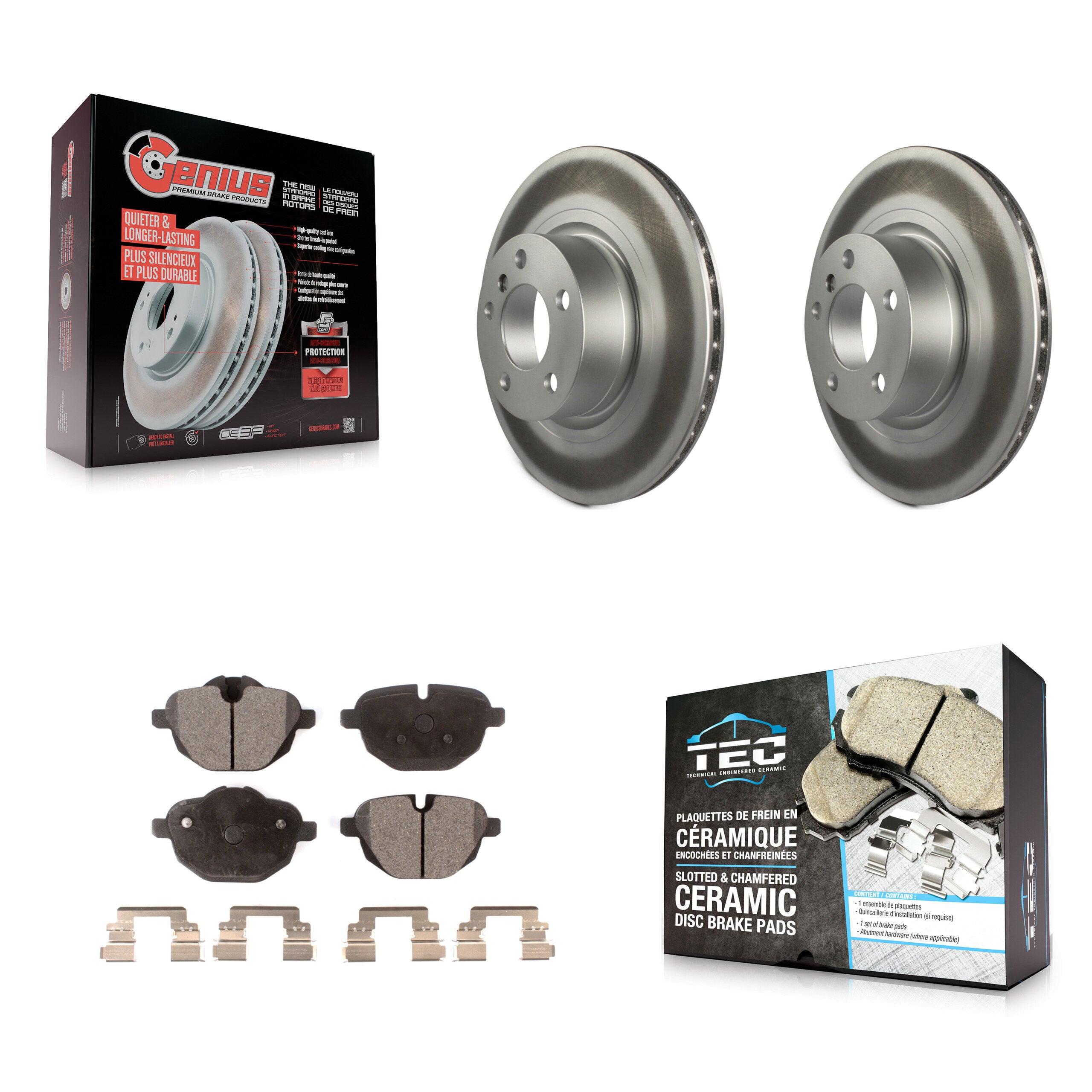 Transit Auto KGT-101628 Disc Brake Kit for 2011-2018 BMW X4, BMW X3 - Rear