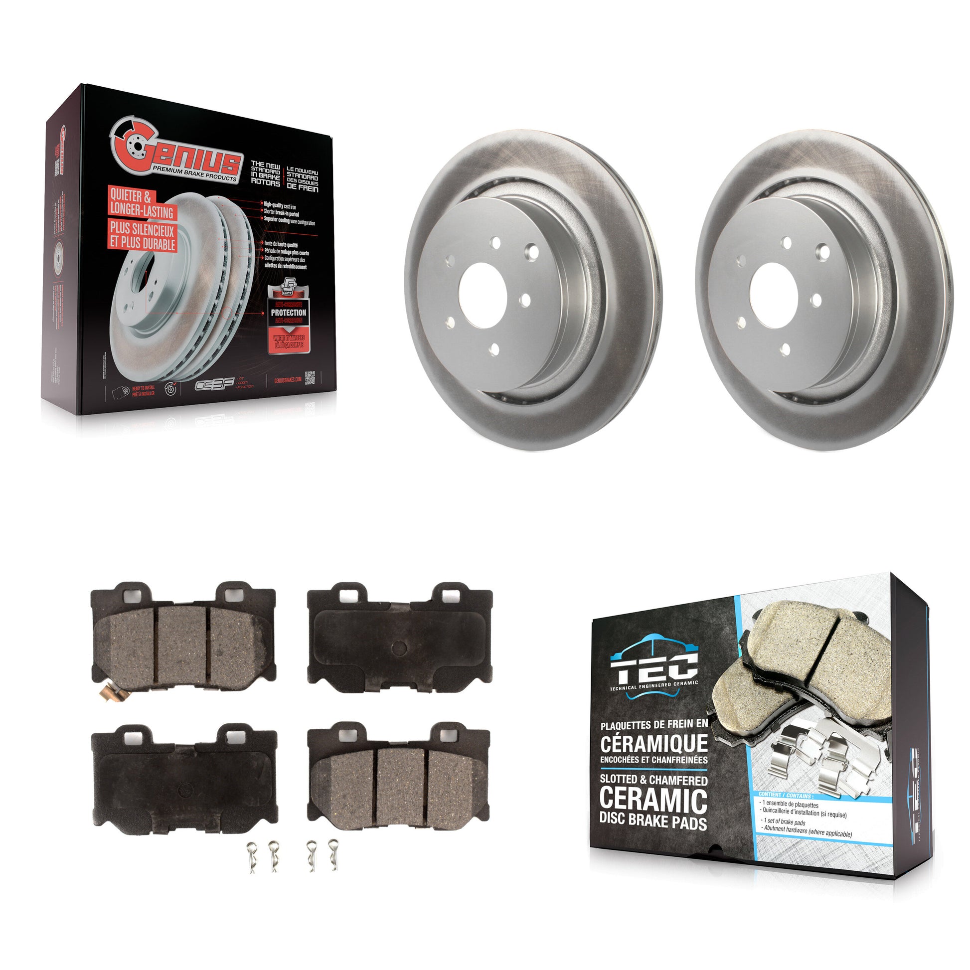 Transit Auto KGT-101630 Disc Brake Kit for 2009-2024 INFINITI Q60, INFINITI Q70L and More - Rear