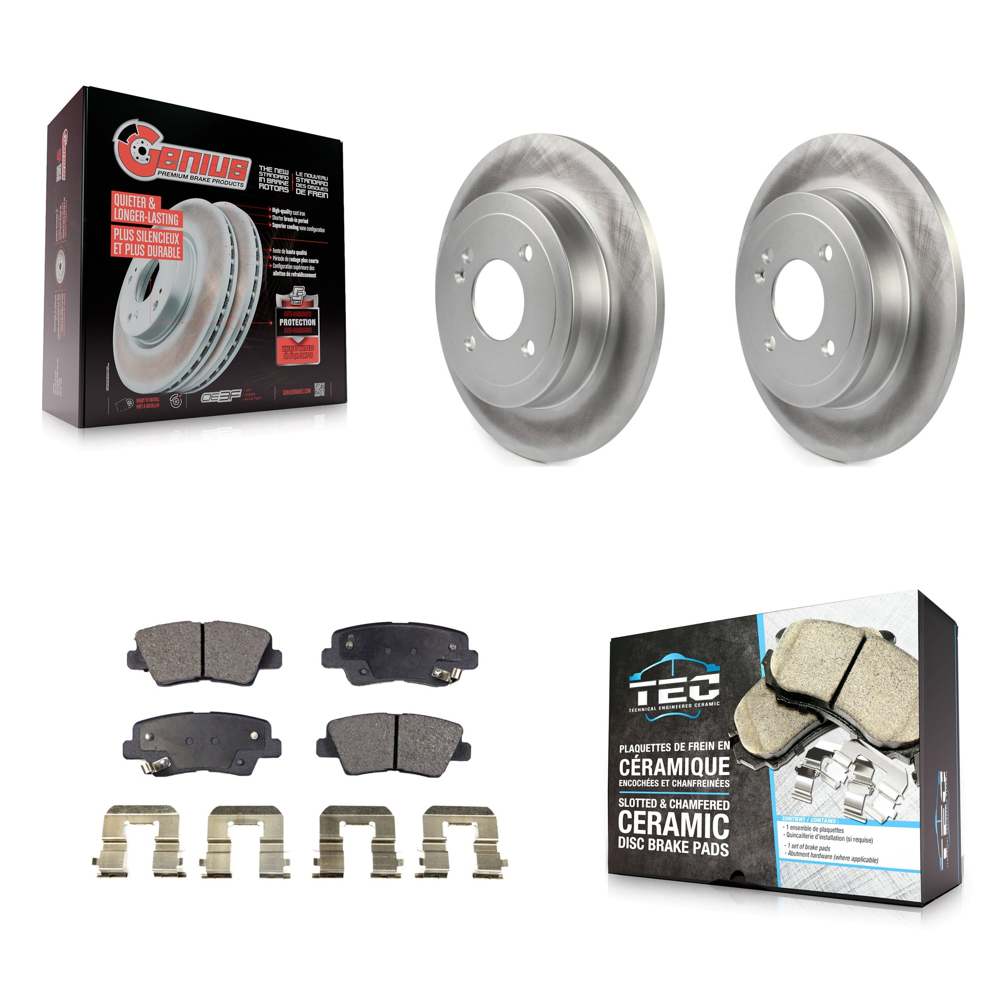Transit Auto KGT-101639 Disc Brake Kit for 2011 Hyundai Accent - Rear