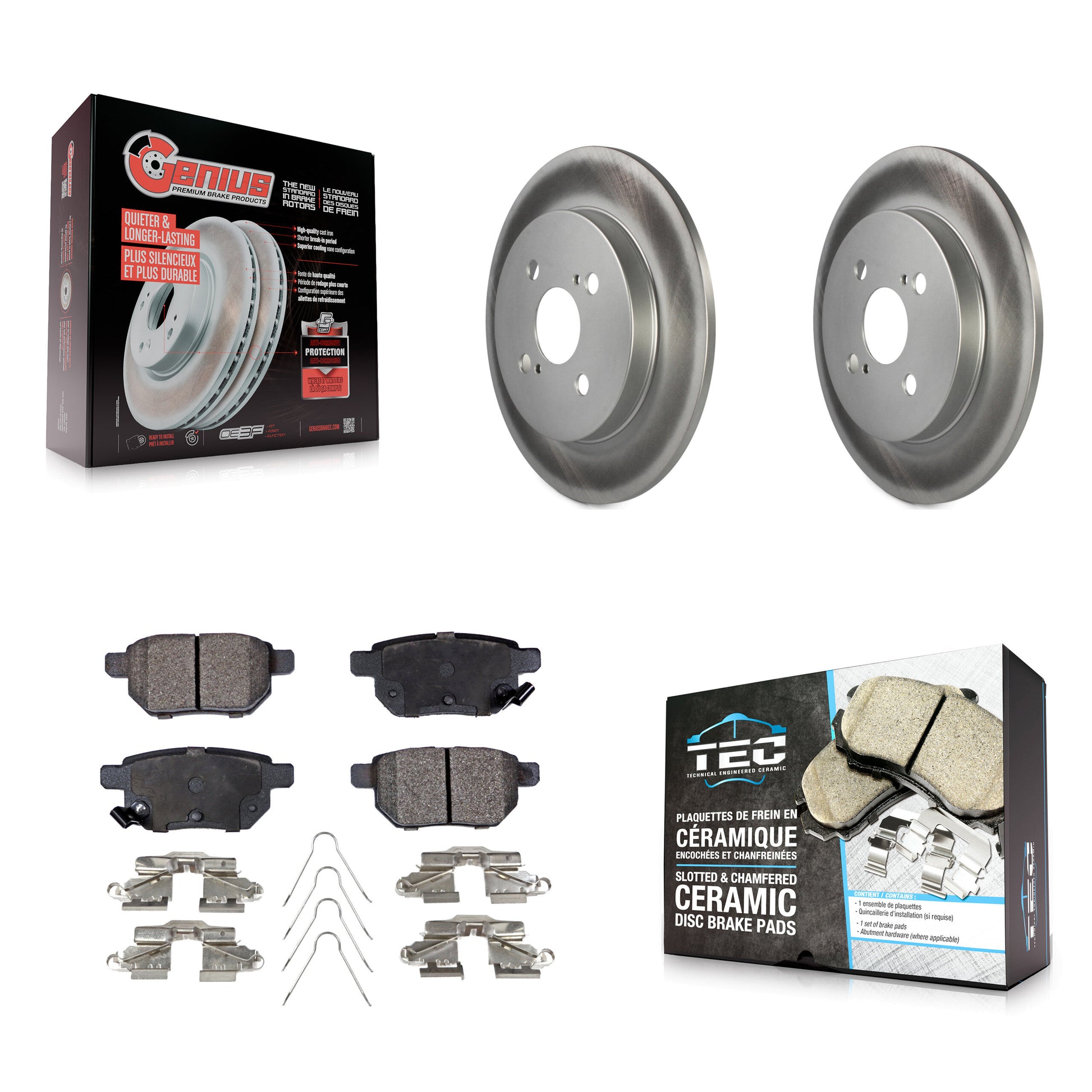 Transit Auto KGT-101643 Disc Brake Kit for 2012-2018 Toyota Yaris - Rear