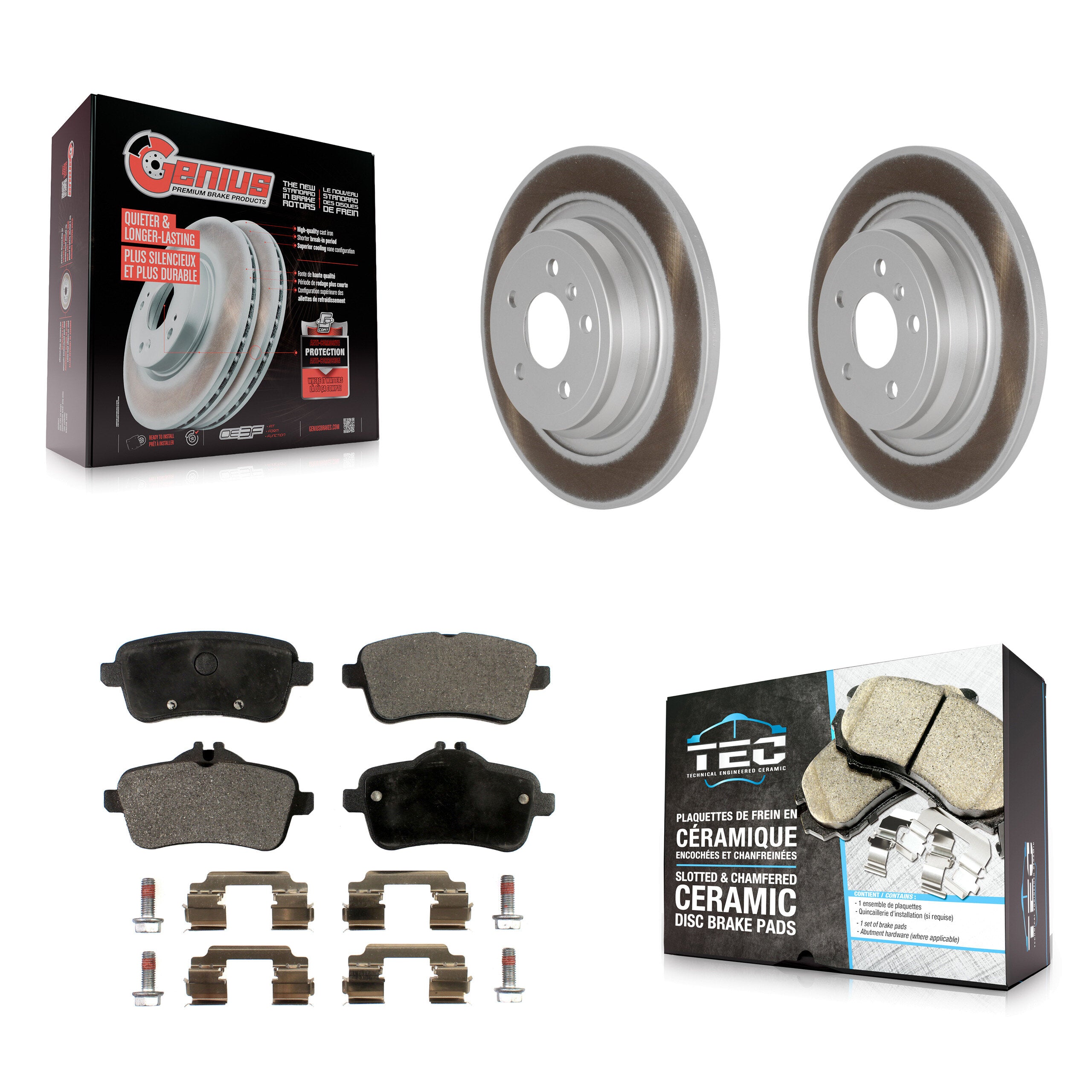 Transit Auto KGT-101644 Disc Brake Kit for 2012-2018 Mercedes-Benz GLE300d, Mercedes-Benz GLE350 and More - Rear