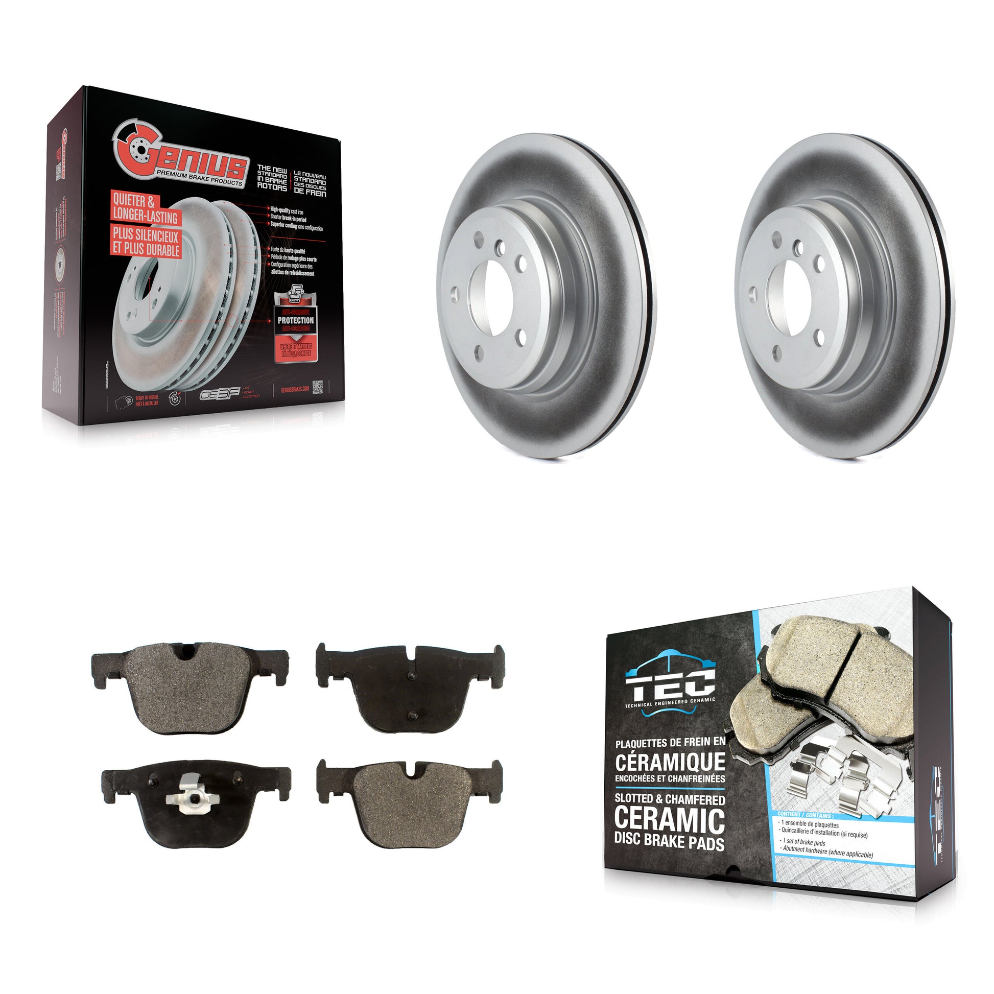 Transit Auto KGT-101653 Disc Brake Kit for 2012-2020 BMW 330i, BMW 330i GT xDrive and More - Rear