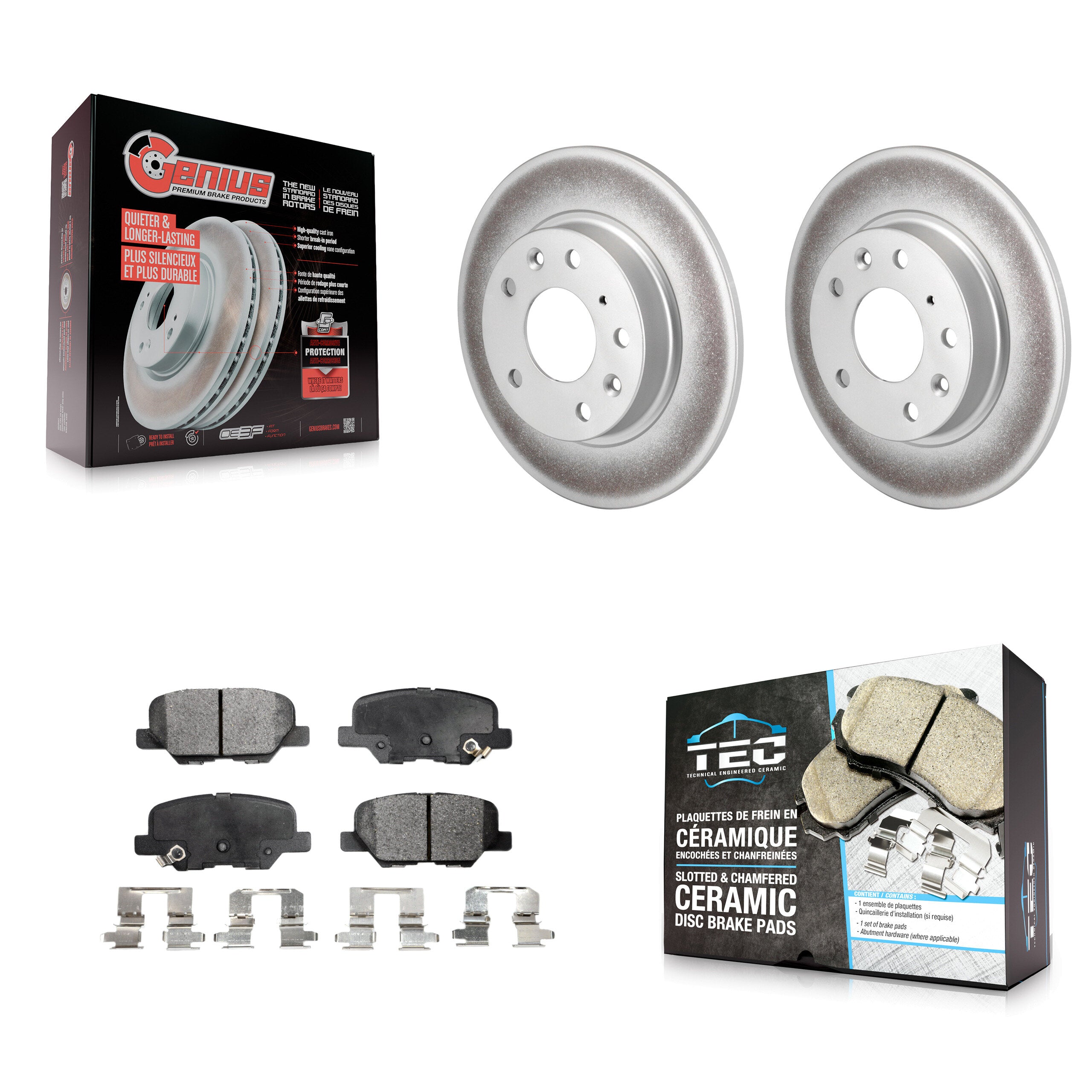 Transit Auto KGT-101662 Disc Brake Kit for 2014-2018 Mazda 3, Mazda 3 Sport - Rear