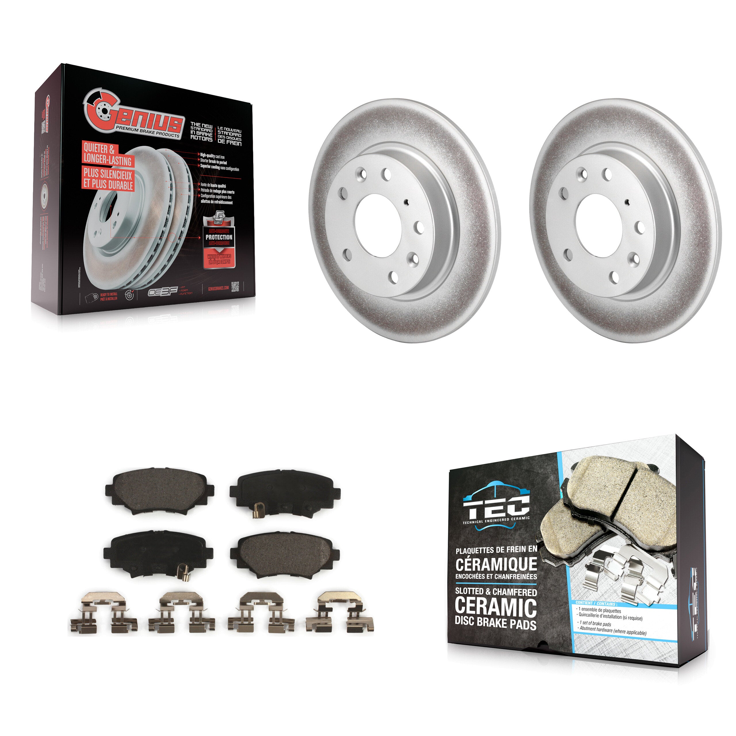Transit Auto KGT-101663 Disc Brake Kit for 2014-2018 Mazda 3, Mazda 3 Sport - Rear