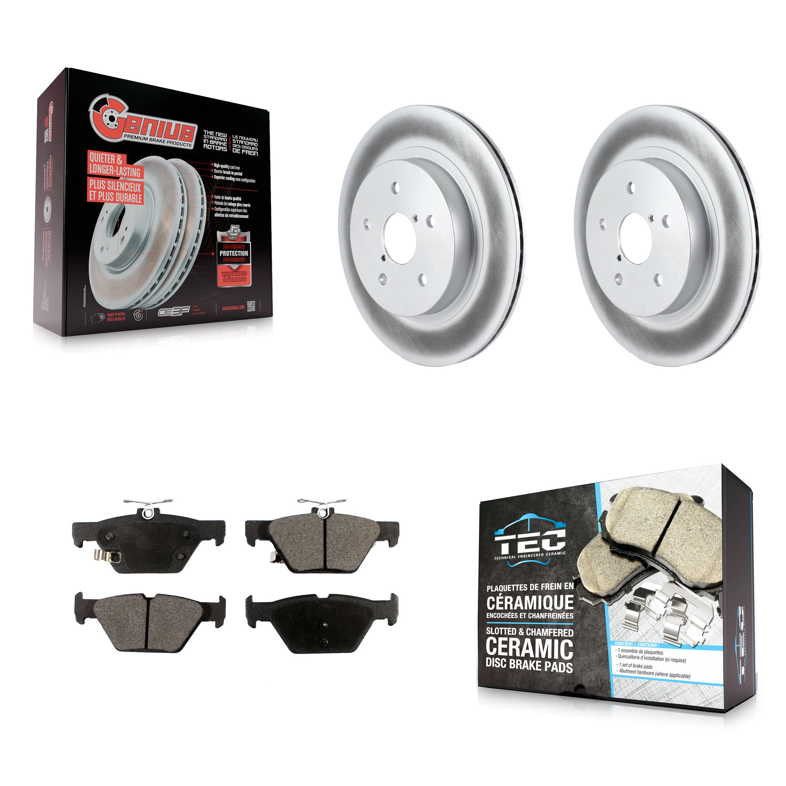 Transit Auto KGT-101668 Disc Brake Kit for 2015-2024 Subaru WRX, Subaru Legacy, Subaru Outback - Rear