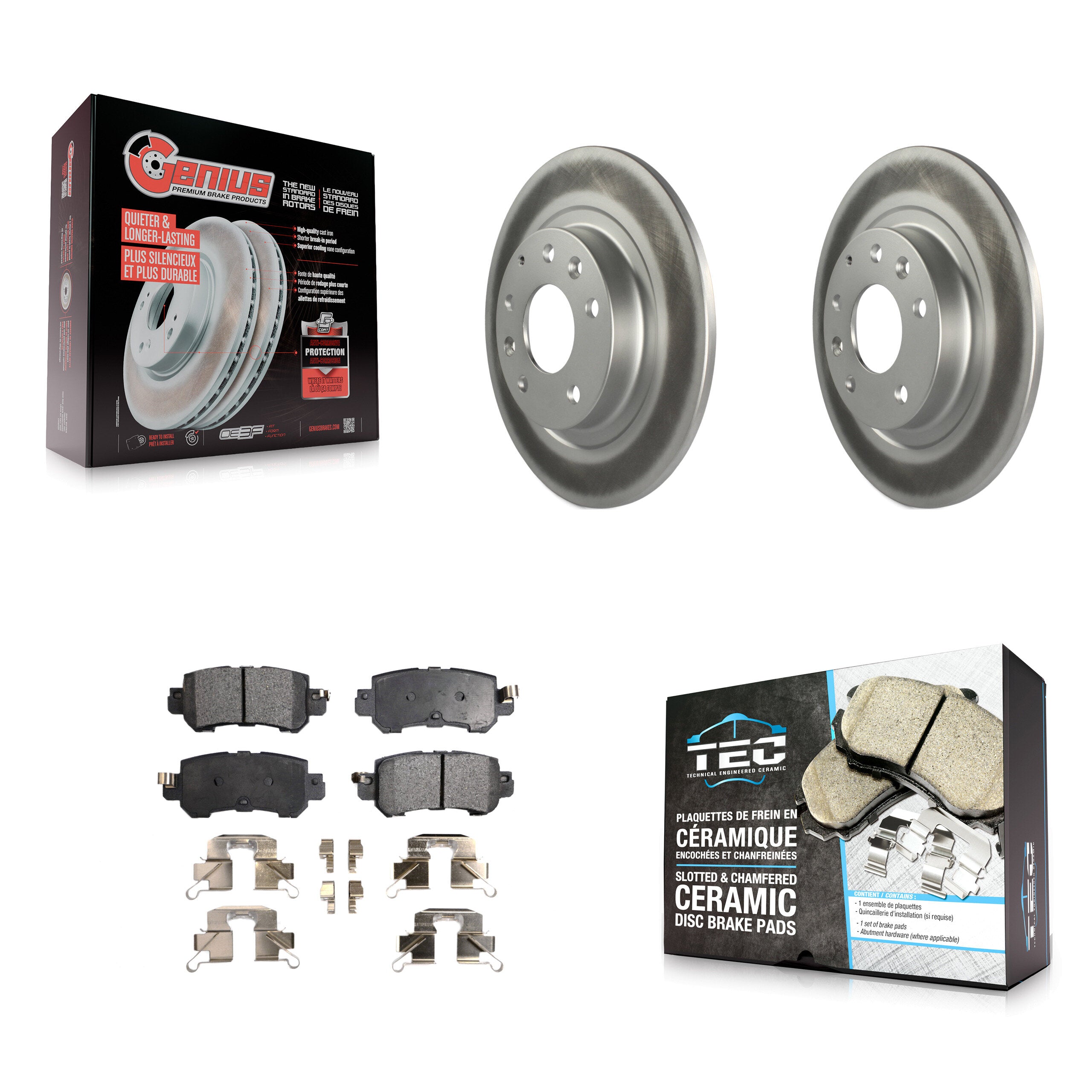 Transit Auto KGT-101669 Disc Brake Kit for 2016-2018 Mazda CX-3 - Rear