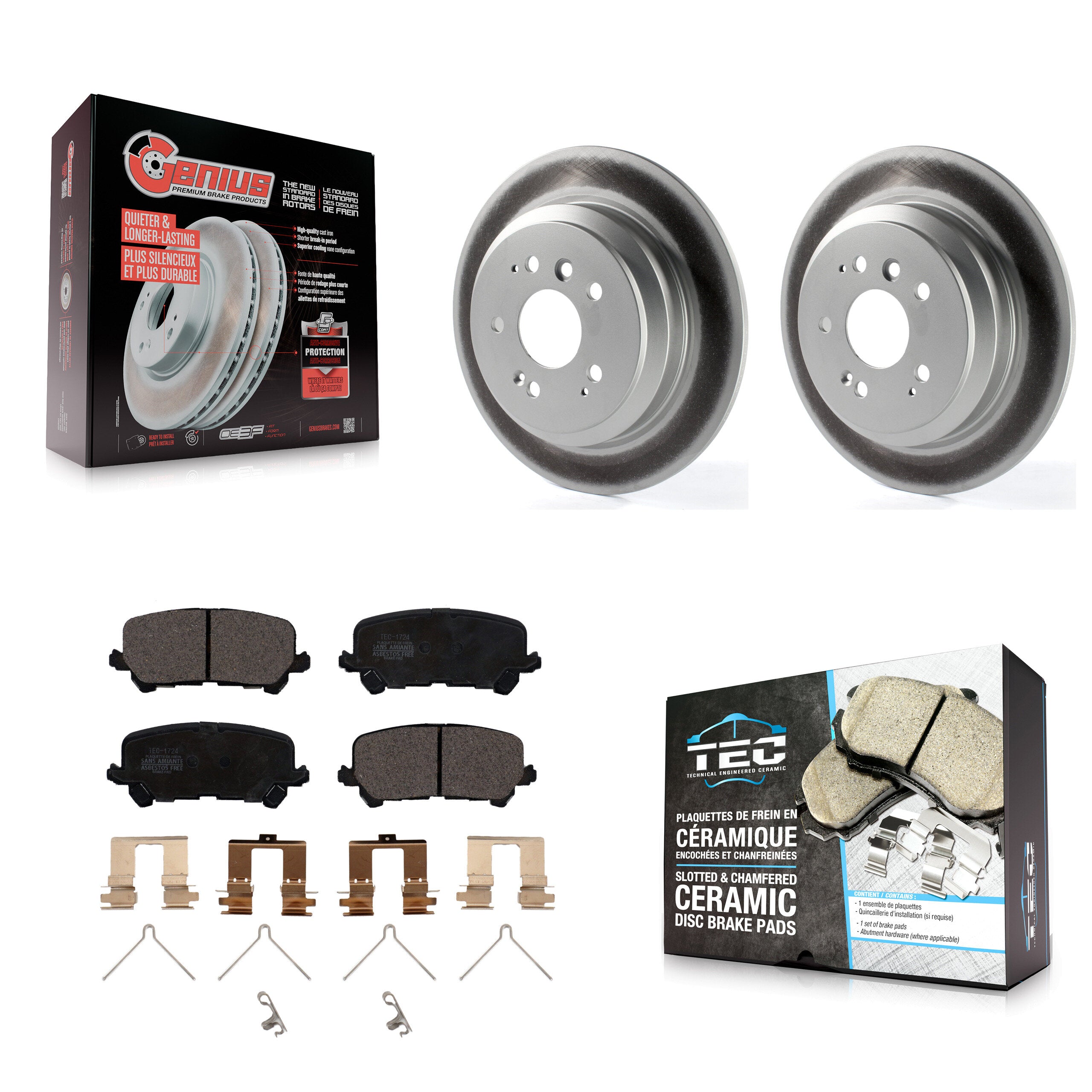 Transit Auto KGT-101670 Disc Brake Kit for 2016-2024 Honda Passport, Honda Ridgeline, Honda Pilot - Rear