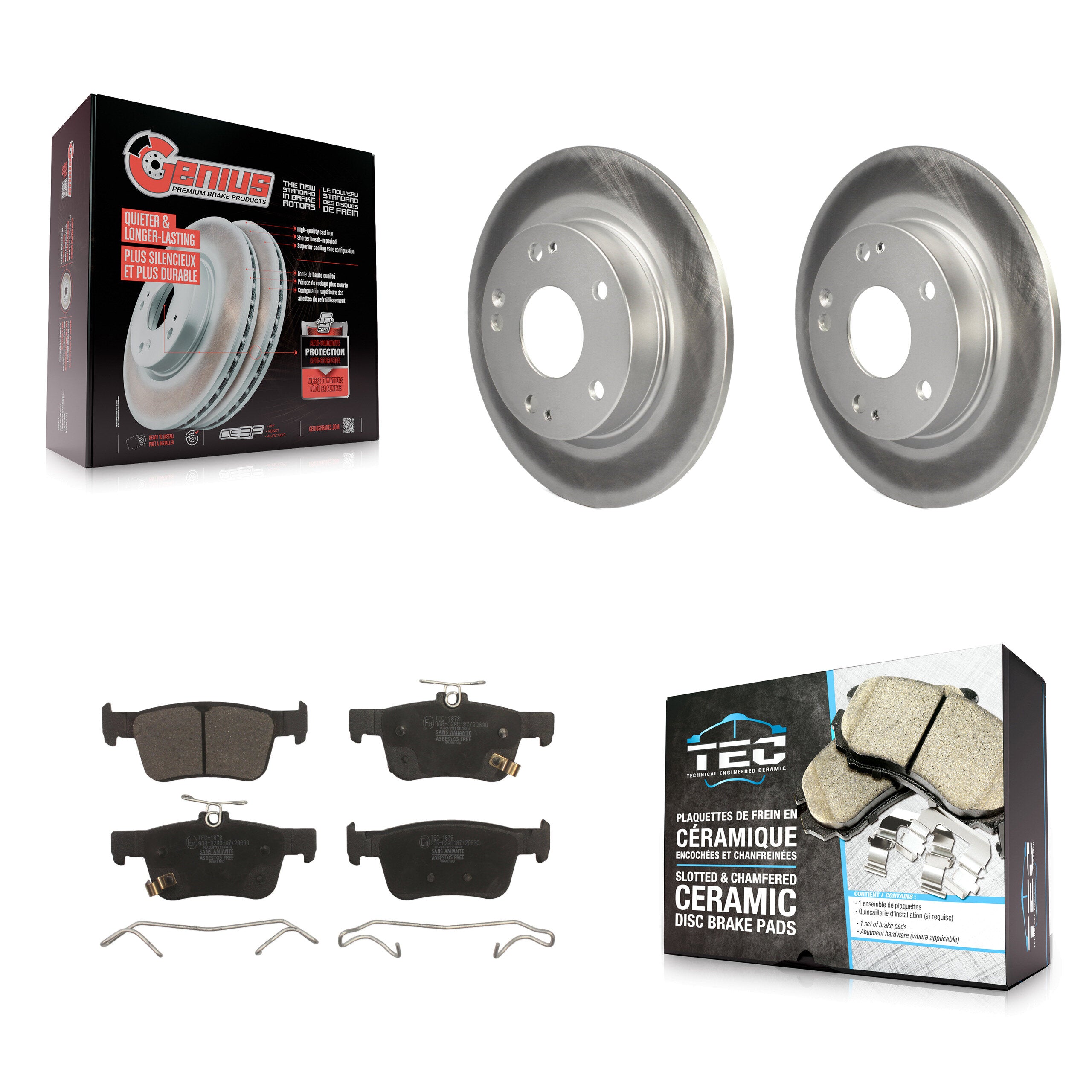 Transit Auto KGT-101674 Disc Brake Kit for 2016-2024 Honda Civic - Rear
