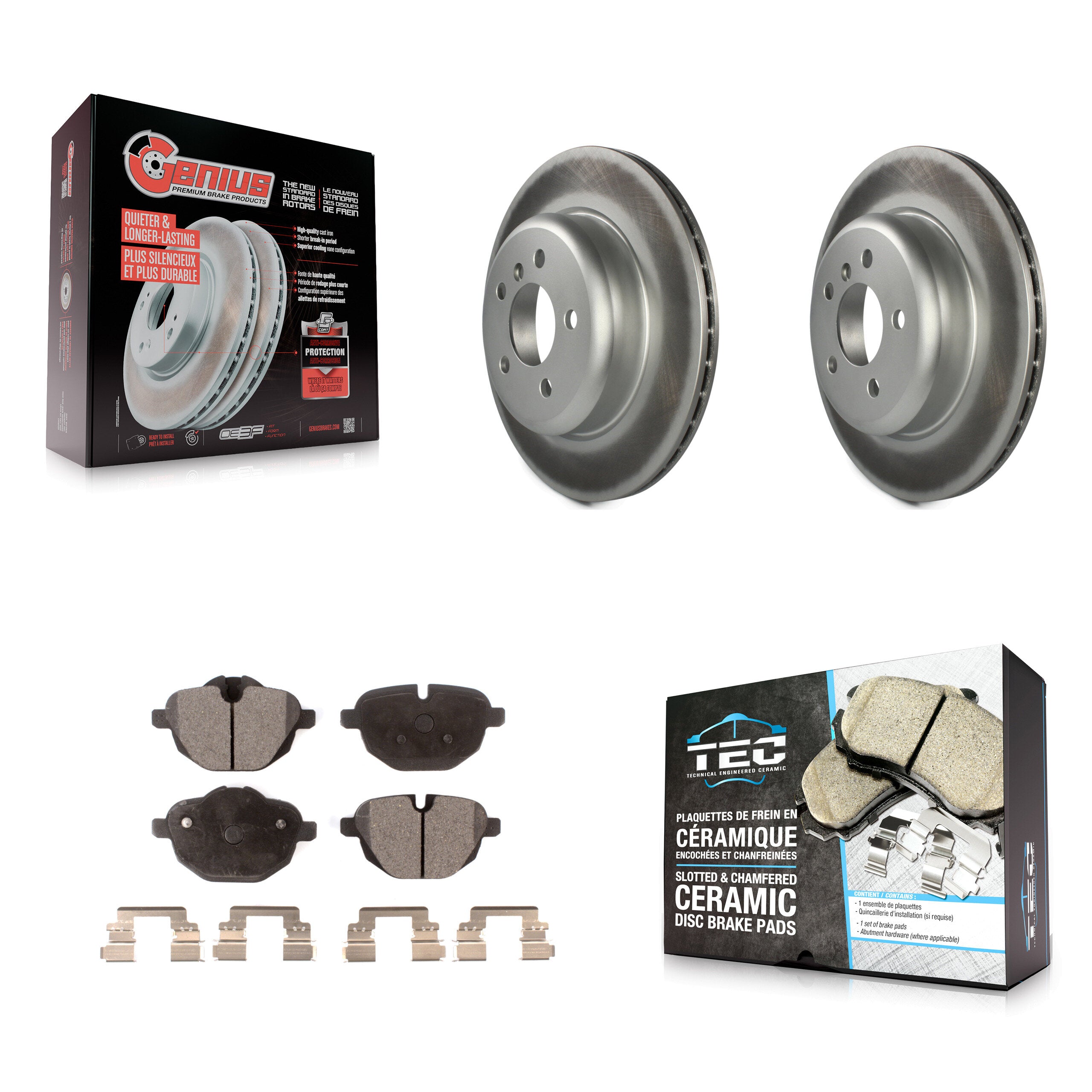 Transit Auto KGT-101677 Disc Brake Kit for 2011-2016 BMW 535d, BMW 535d xDrive and More - Rear