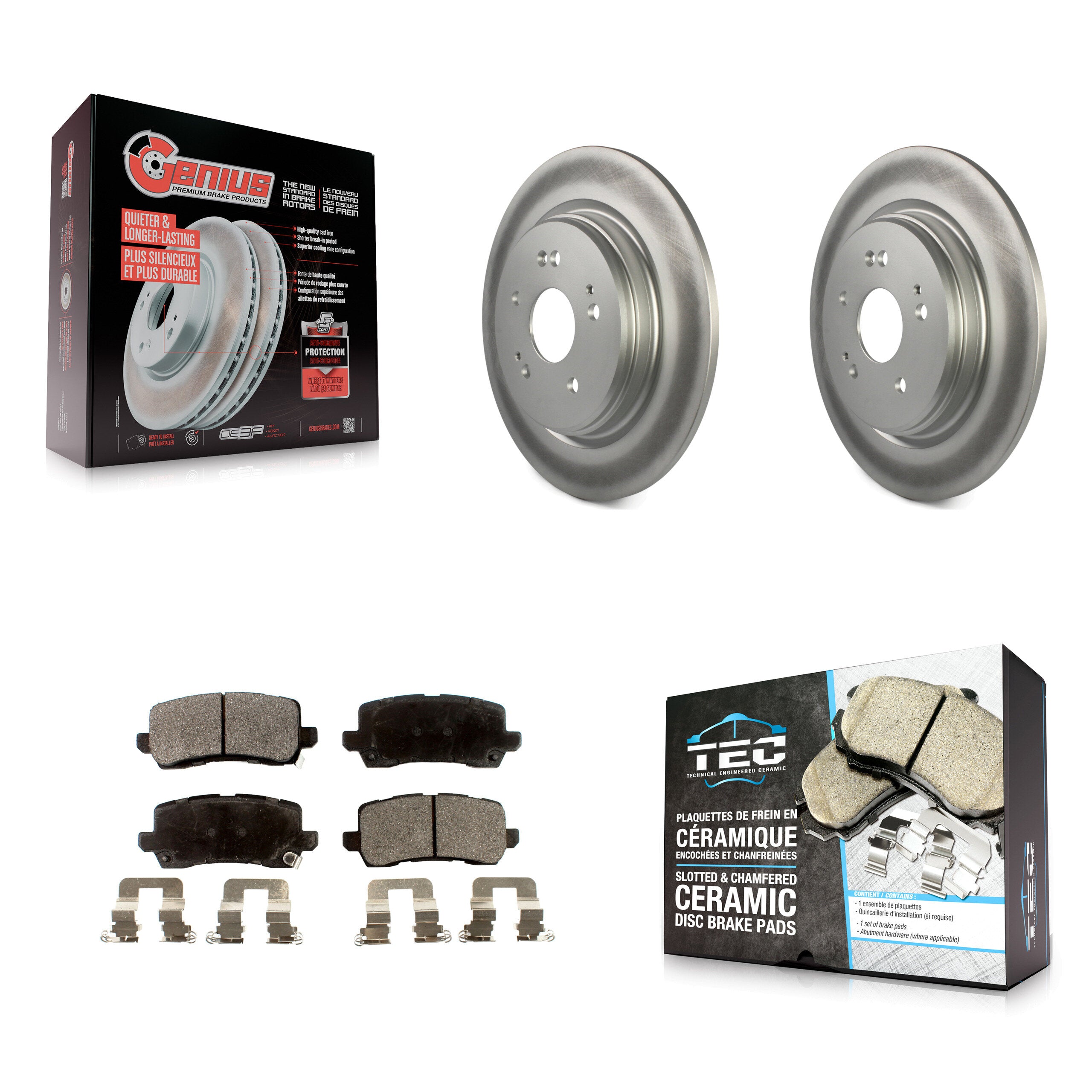 Transit Auto KGT-101678 Disc Brake Kit for 2015-2020 Acura TLX - Rear