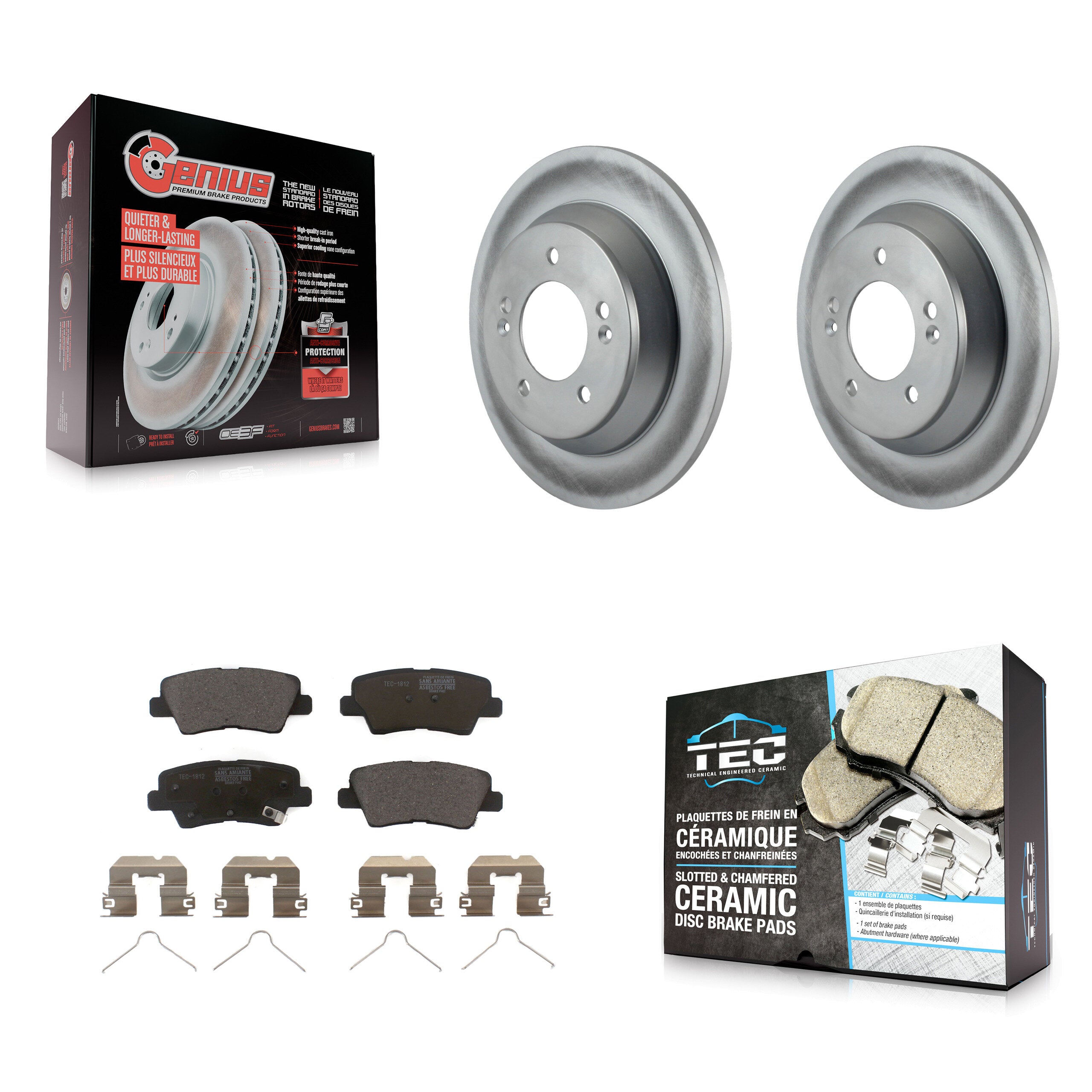 Transit Auto KGT-101679 Disc Brake Kit for 2014-2017 Kia Rondo - Rear