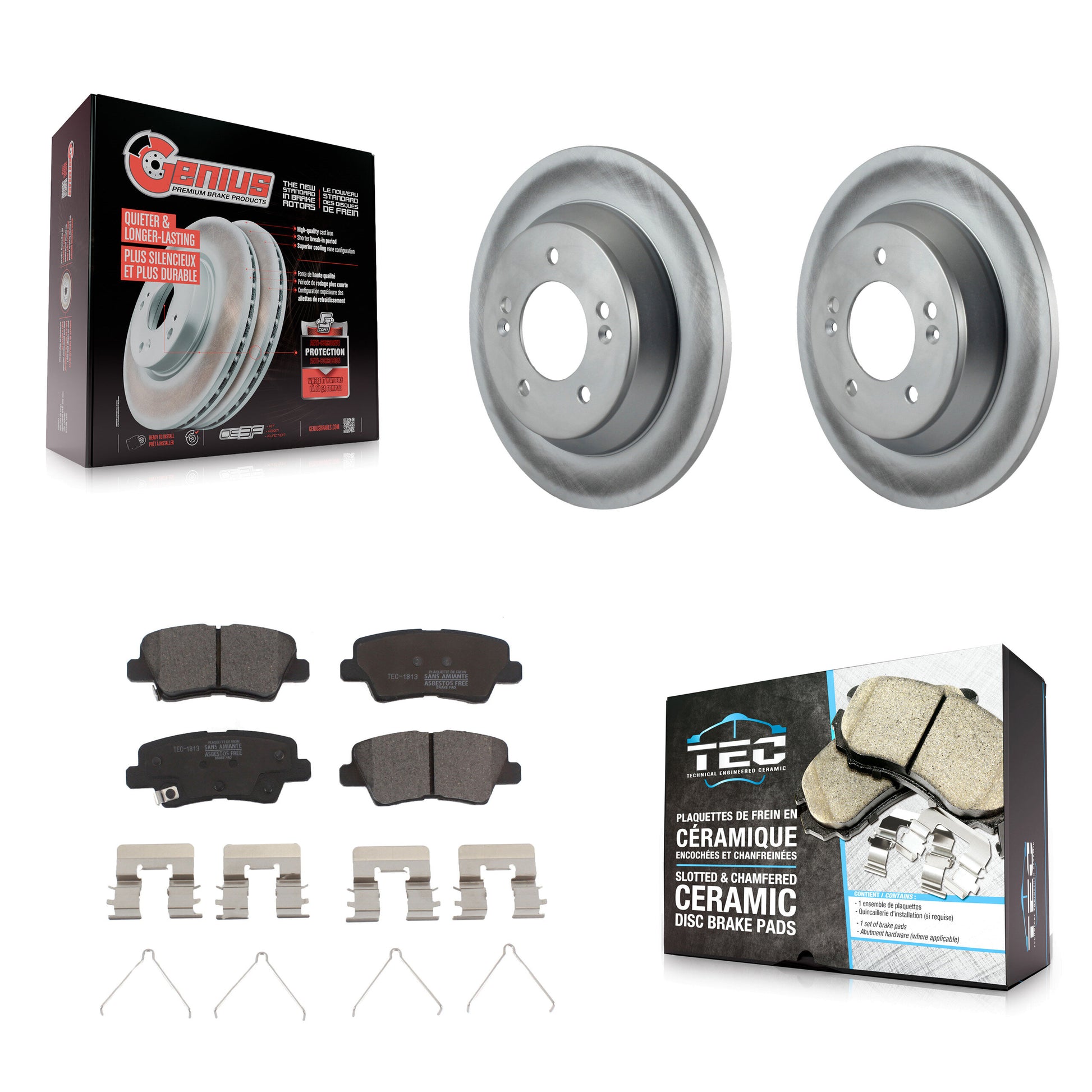 Transit Auto KGT-101680 Disc Brake Kit for 2014-2017 Kia Rondo - Rear