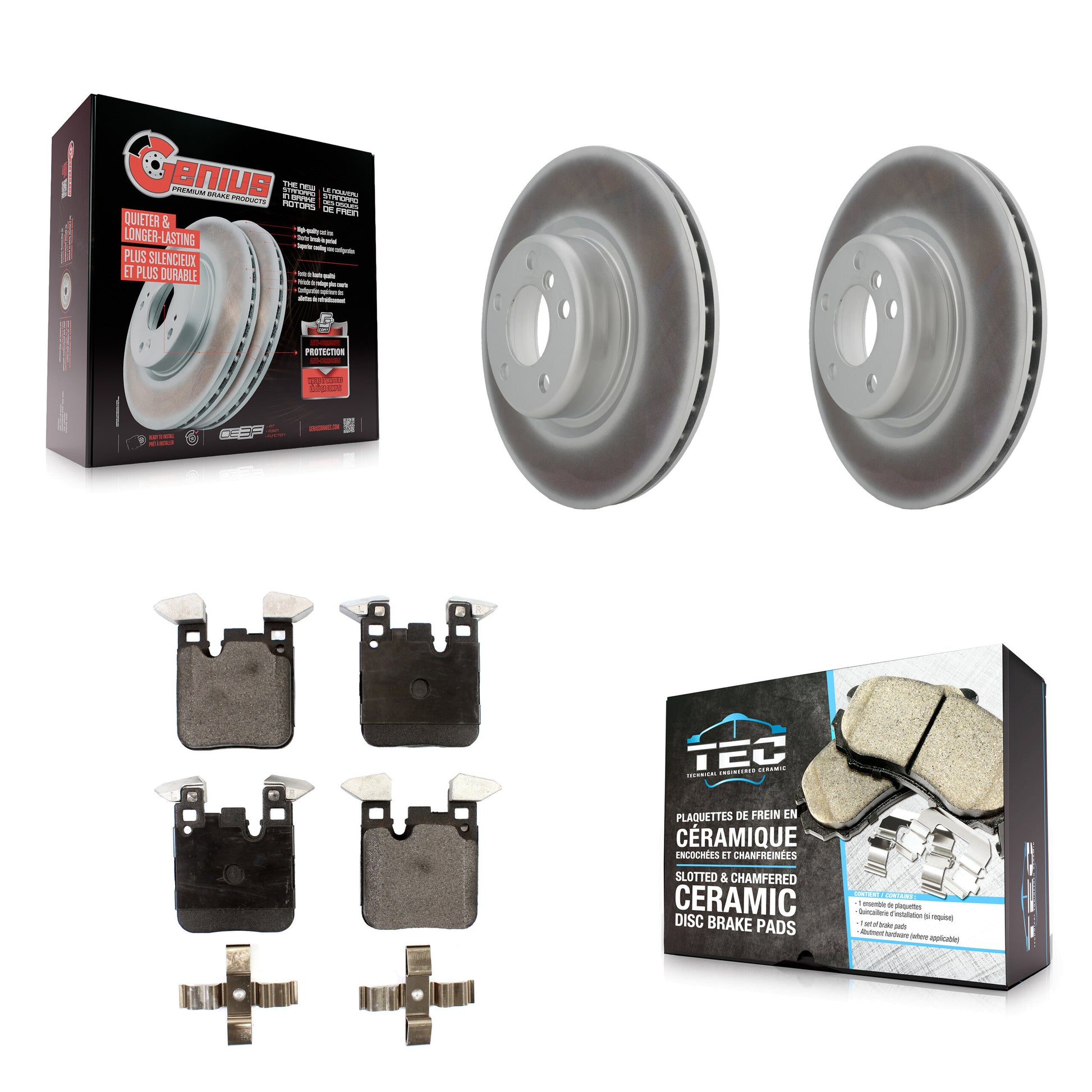 Transit Auto KGT-101683 Disc Brake Kit for 2012-2020 BMW 230i, BMW 230i xDrive and More - Rear