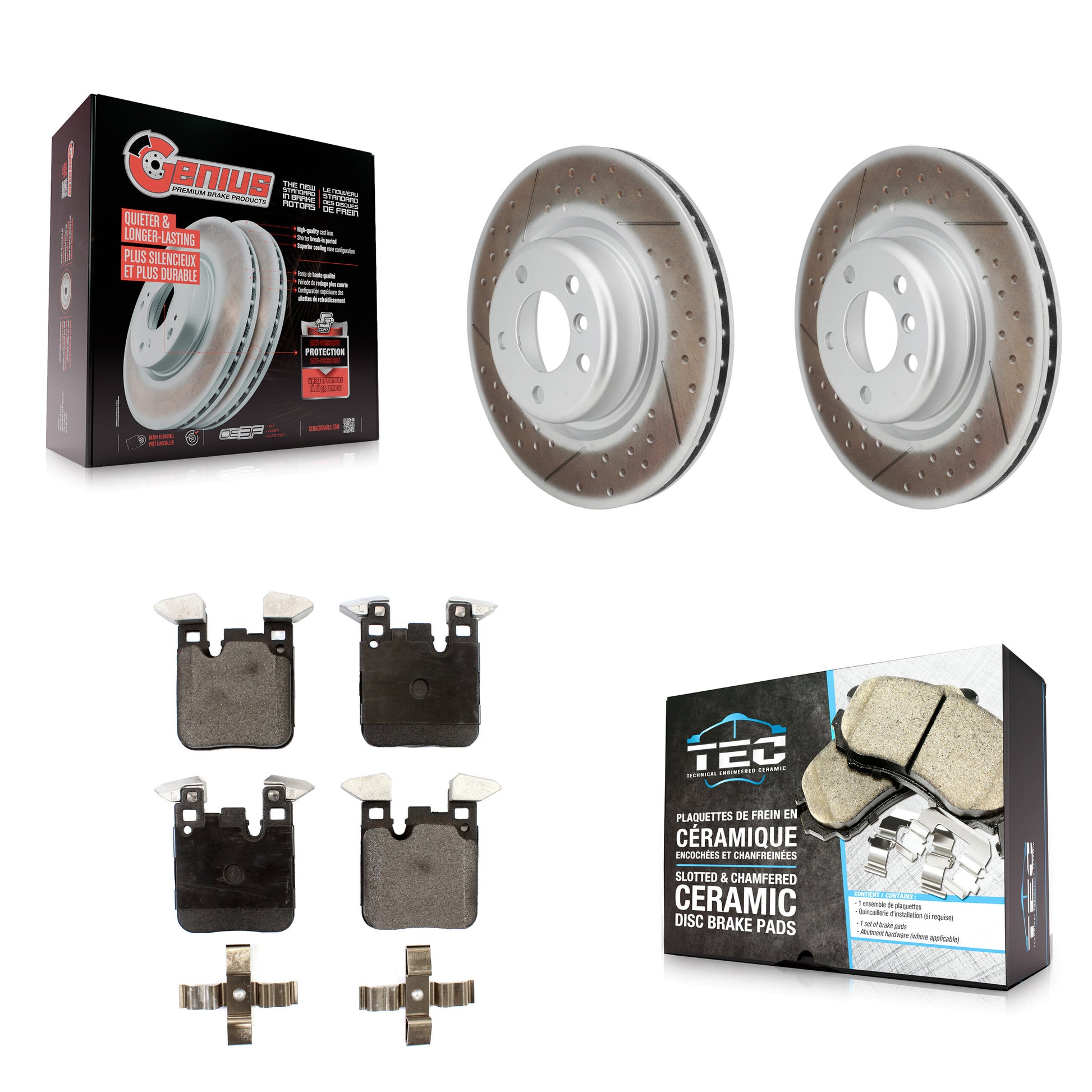 Transit Auto KGT-101685 Disc Brake Kit for 2012-2020 BMW 230i, BMW 230i xDrive and More - Rear