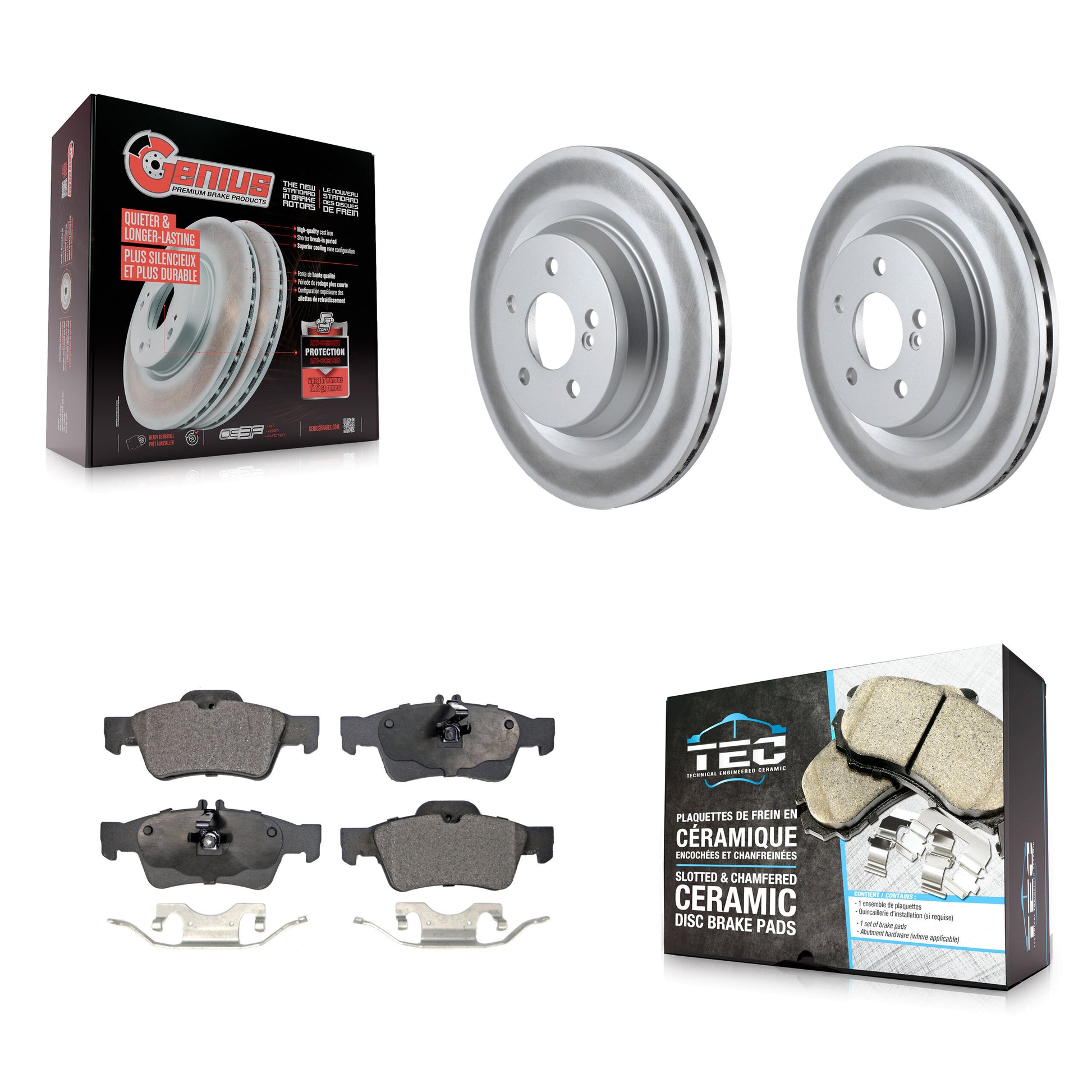 Transit Auto KGT-101687 Disc Brake Kit for 2007-2014 Mercedes-Benz S350, Mercedes-Benz S550 and More - Rear