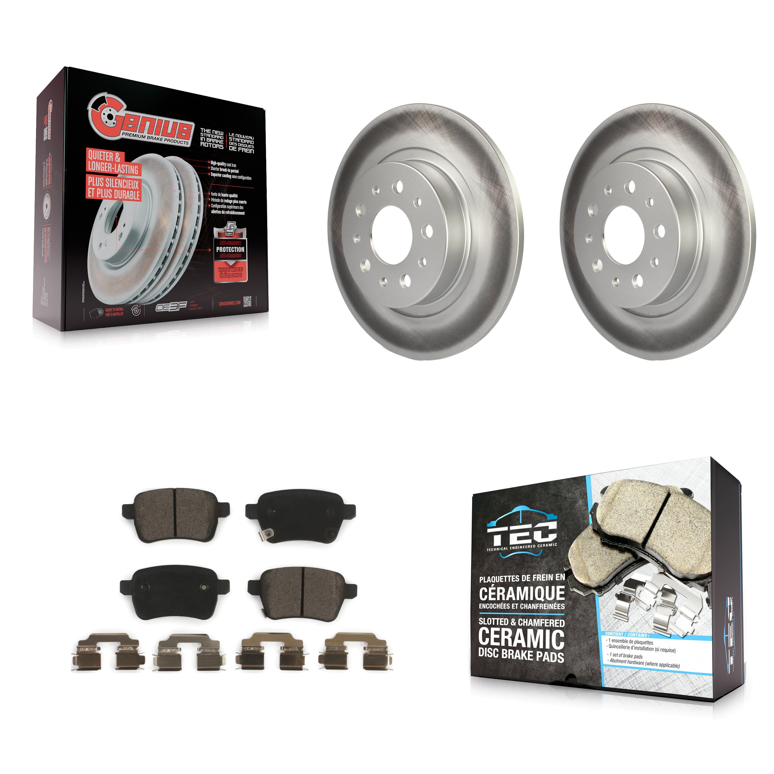 Transit Auto KGT-101777 Disc Brake Kit for 2014-2020 Fiat 500L - Rear