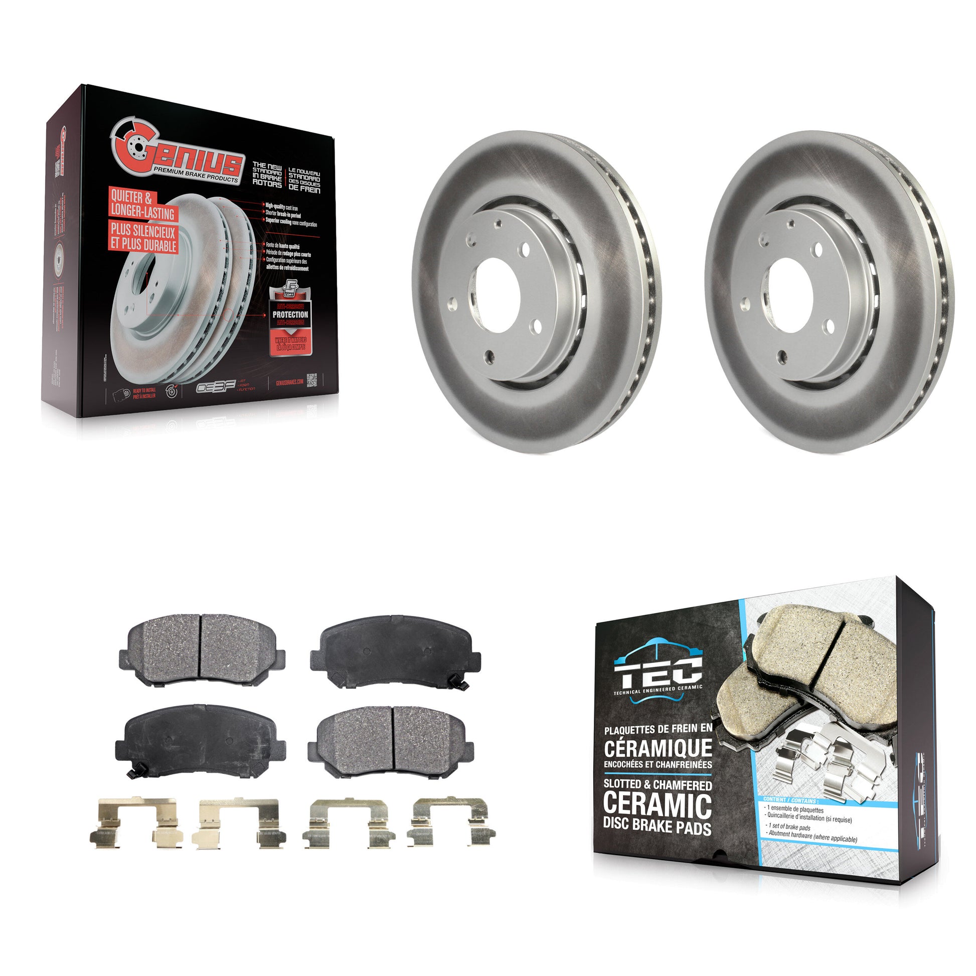Transit Auto KGT-101848 Disc Brake Kit for 2016-2024 Mazda CX-5 - Front