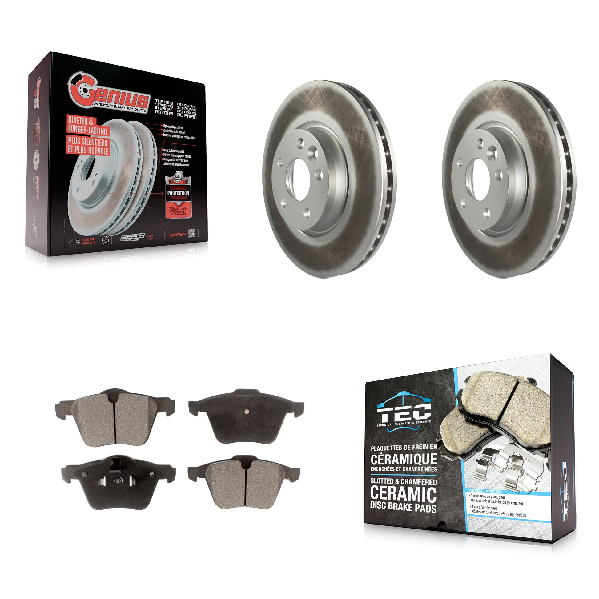 Transit Auto KGT-101929 Disc Brake Kit for 2008 Volvo V70 - Front
