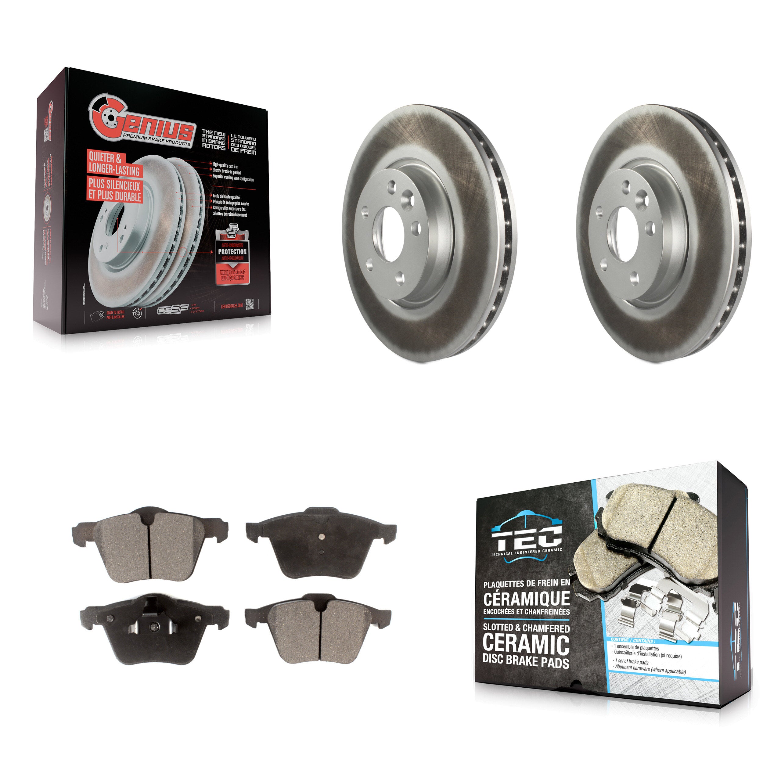 Transit Auto KGT-101929 Disc Brake Kit for 2008 Volvo V70 - Front