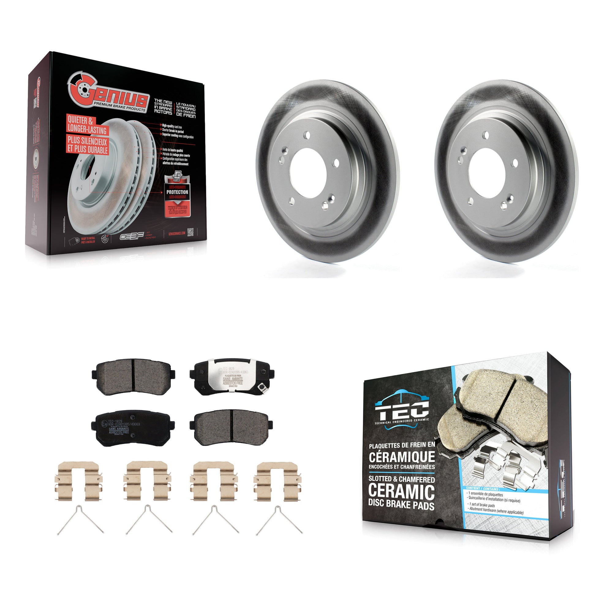 Transit Auto KGT-101942 Disc Brake Kit for 2016 Kia Optima - Rear