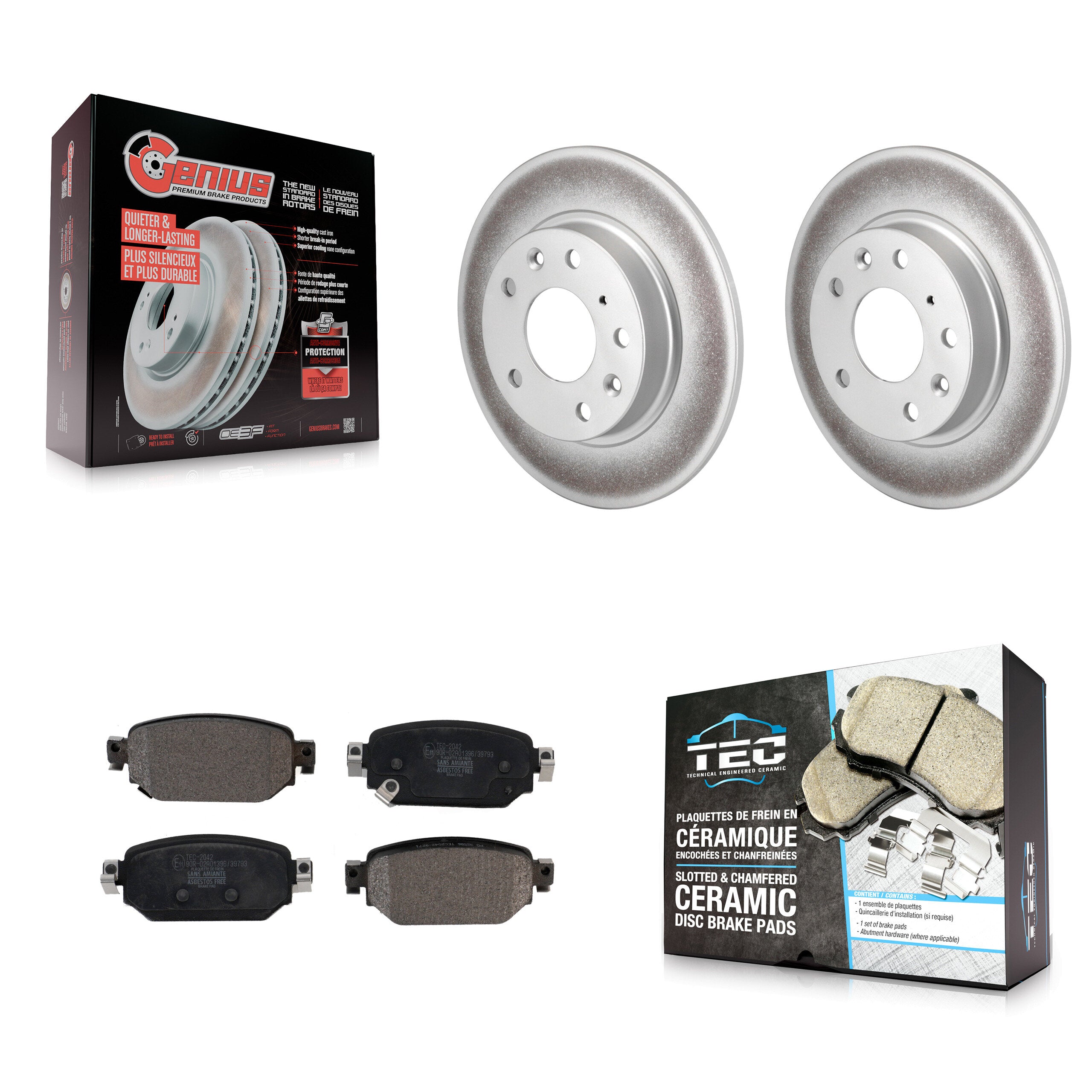 Transit Auto KGT-101944 Disc Brake Kit for 2017-2022 Mazda CX-3, Mazda 3, Mazda 3 Sport - Rear