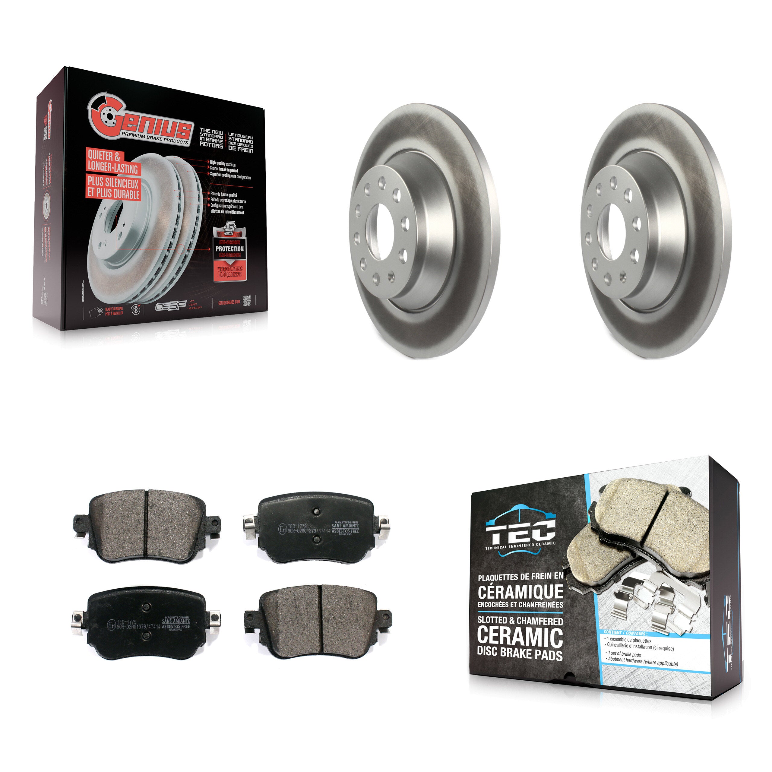 Transit Auto KGT-101947 Disc Brake Kit for 2016-2018 Audi Q3, Audi Q3 Quattro - Rear