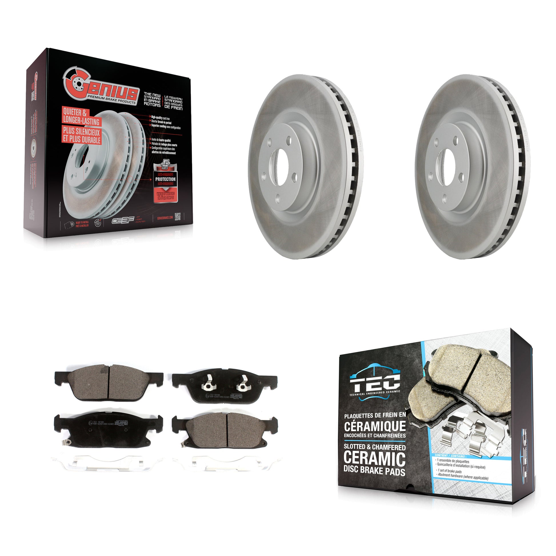 Transit Auto KGT-102008 Disc Brake Kit for 2017-2020 Lincoln Continental - Front