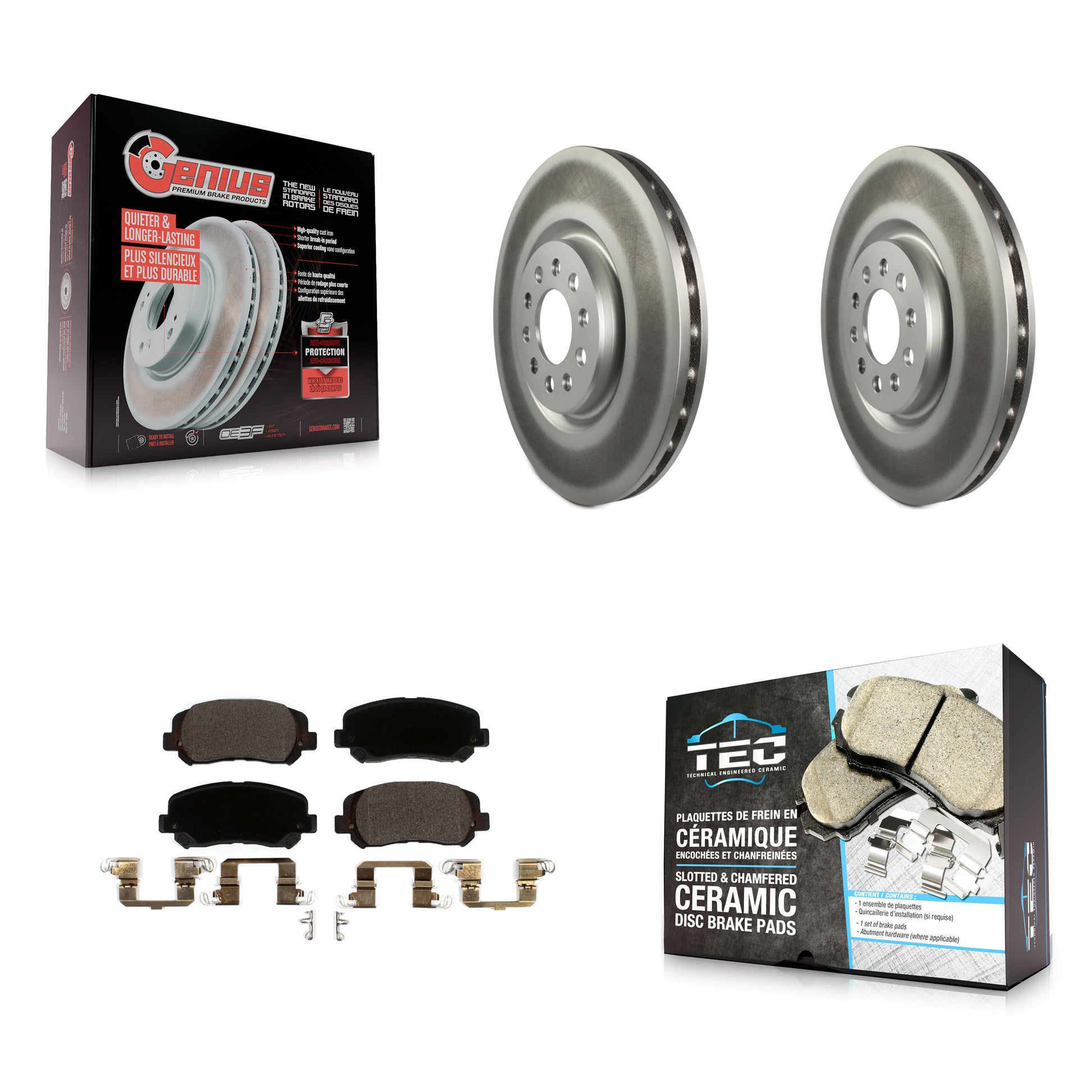 Transit Auto KGT-102011 Disc Brake Kit for 2015-2023 Jeep Cherokee, Chrysler 200 - Front