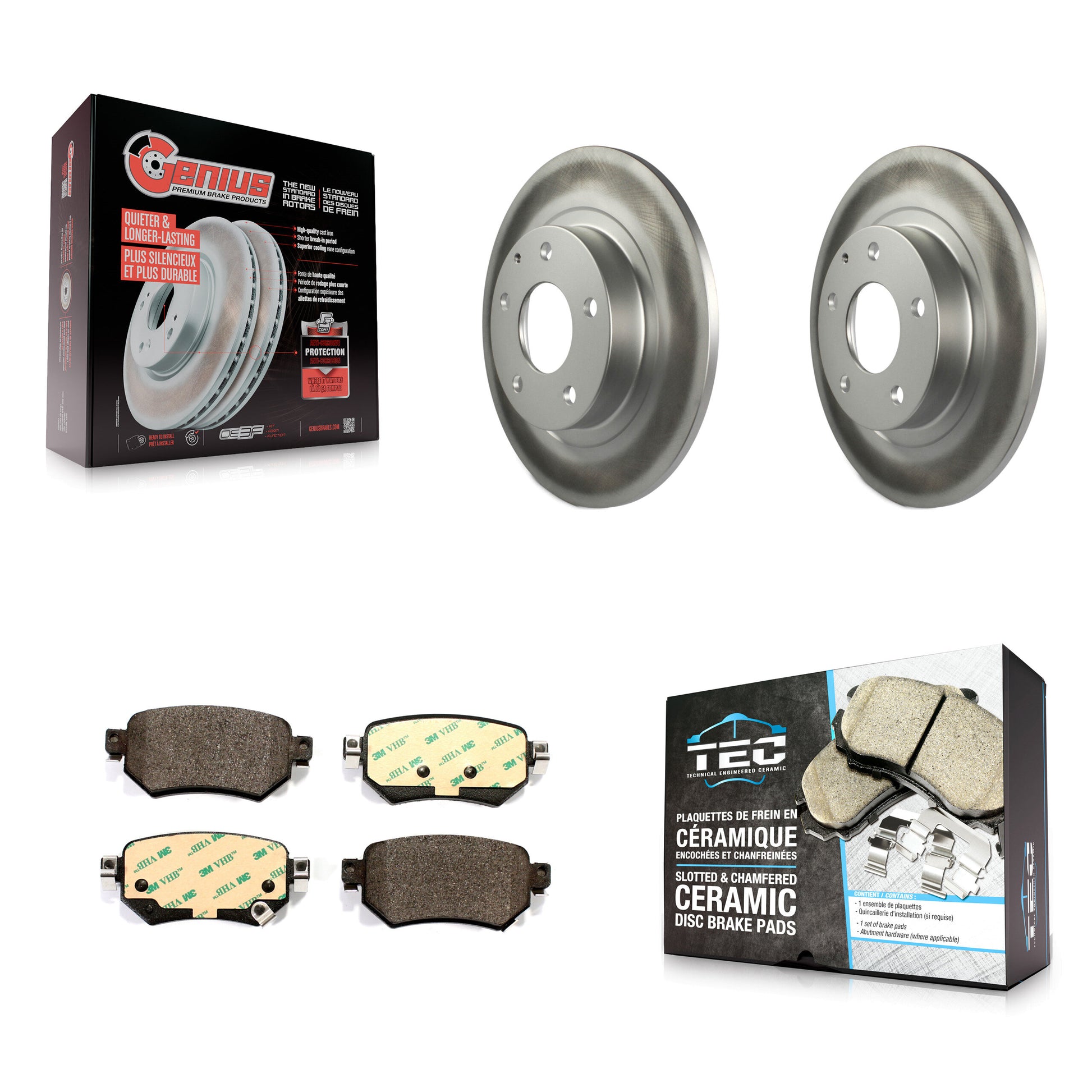Transit Auto KGT-102018 Disc Brake Kit for 2016-2021 Mazda 6 - Rear