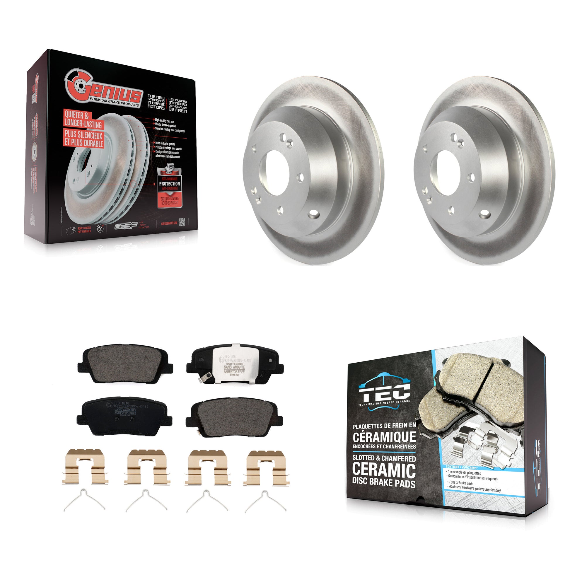 Transit Auto KGT-102042 Disc Brake Kit for 2014-2015 Kia Sorento - Rear