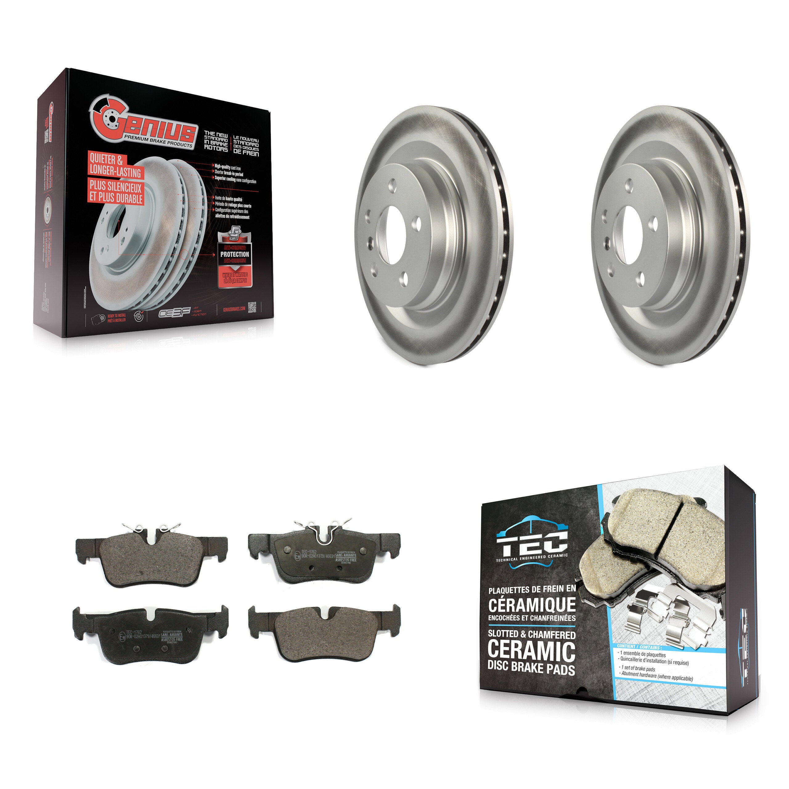 Transit Auto KGT-102044 Disc Brake Kit for 2016-2022 BMW 228i Gran Coupe, BMW X1 and More - Rear