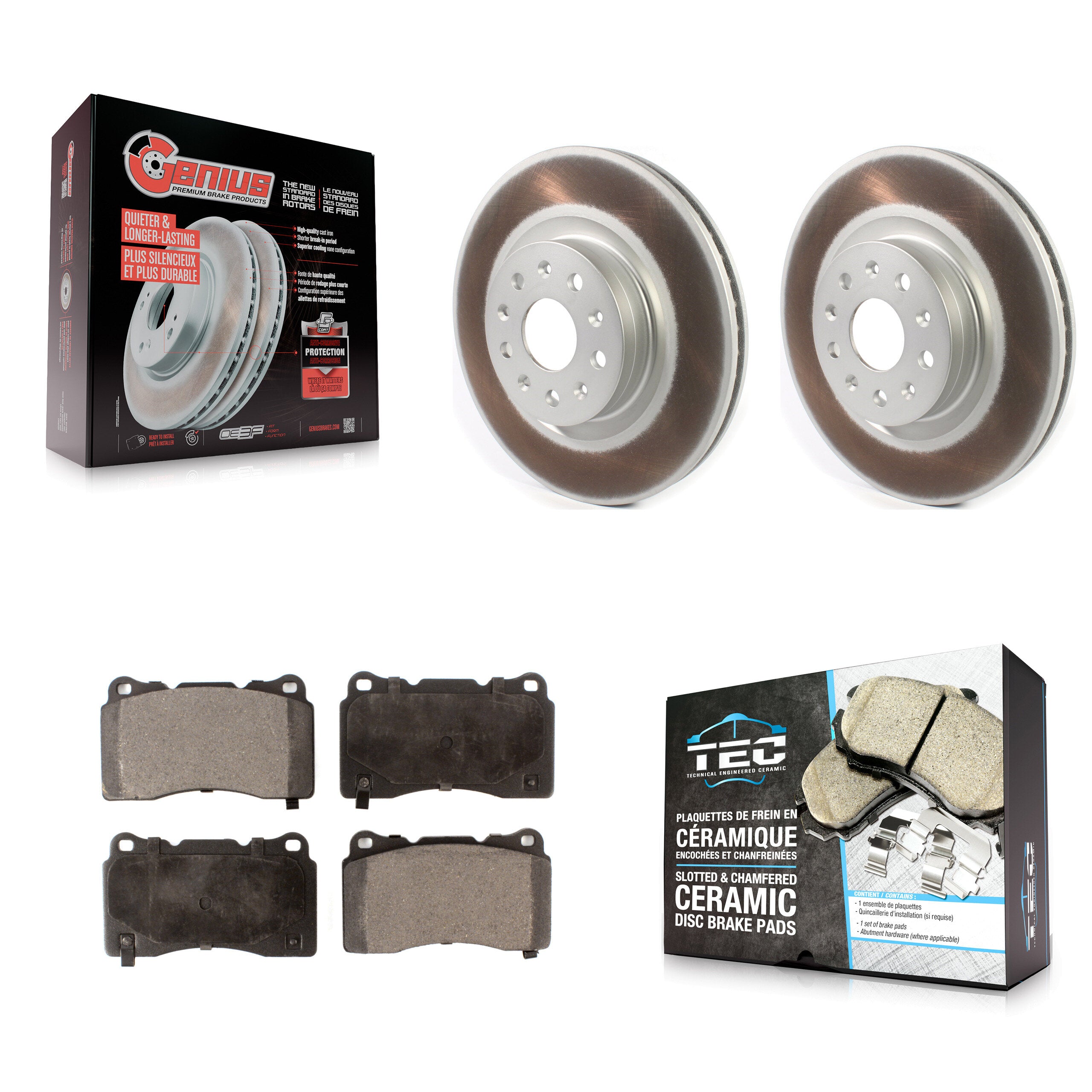 Transit Auto KGT-102048 Disc Brake Kit for 2015-2020 Cadillac CT6, Cadillac CTS - Front