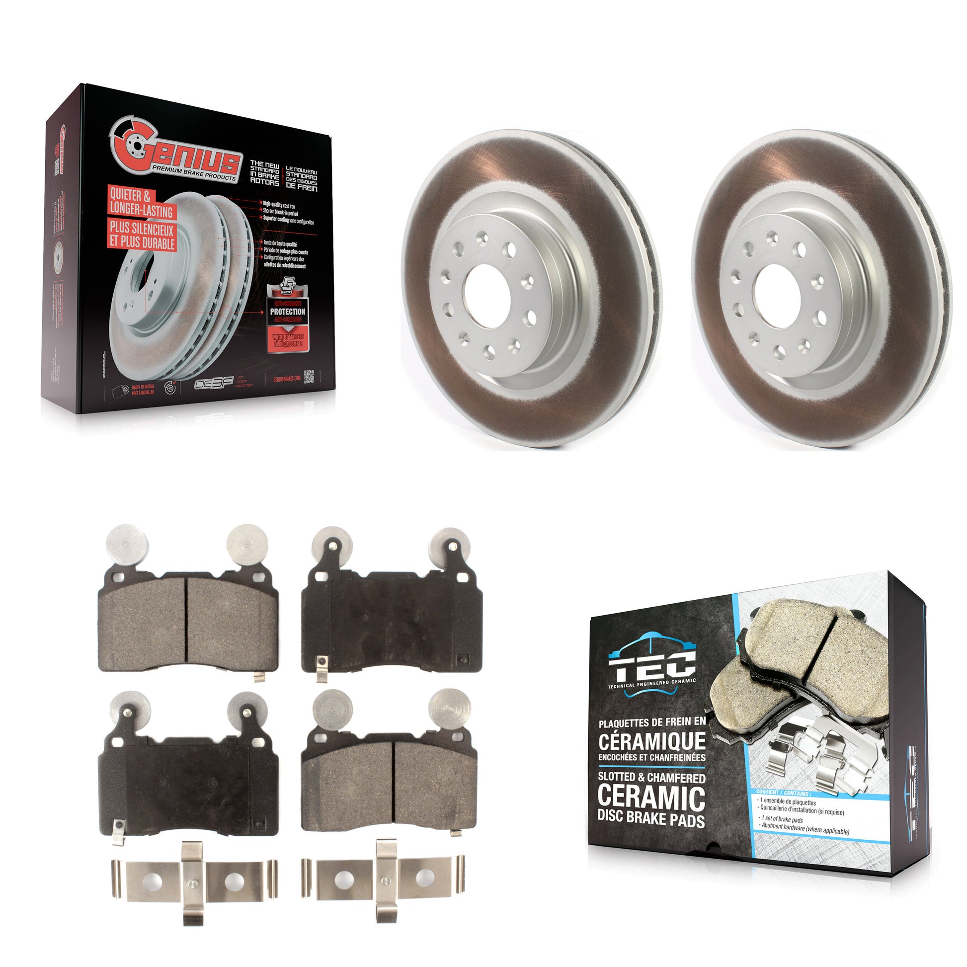 Transit Auto KGT-102050 Disc Brake Kit for 2014-2022 Chevrolet Camaro, Cadillac CT6, Cadillac CTS - Front