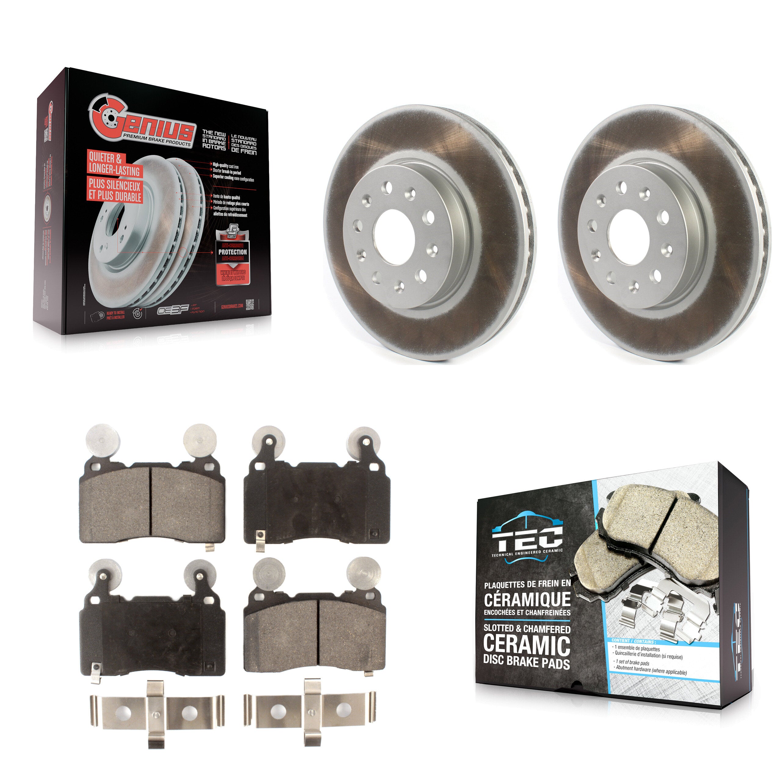 Transit Auto KGT-102055 Disc Brake Kit for 2016-2019 Cadillac CTS, Chevrolet Camaro - Front