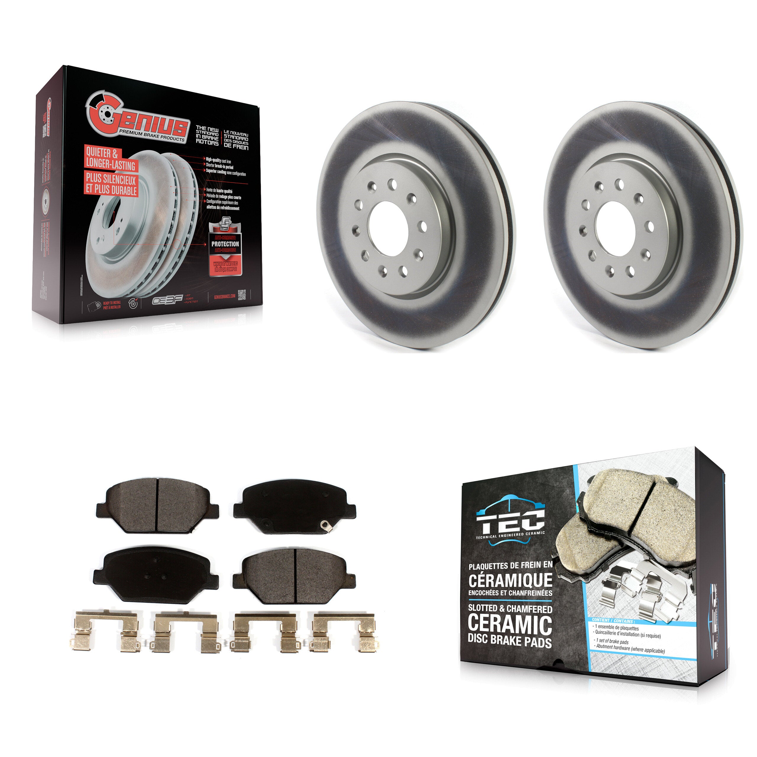 Transit Auto KGT-102057 Disc Brake Kit for 2016-2020 Chevrolet Equinox, GMC Terrain and More - Front