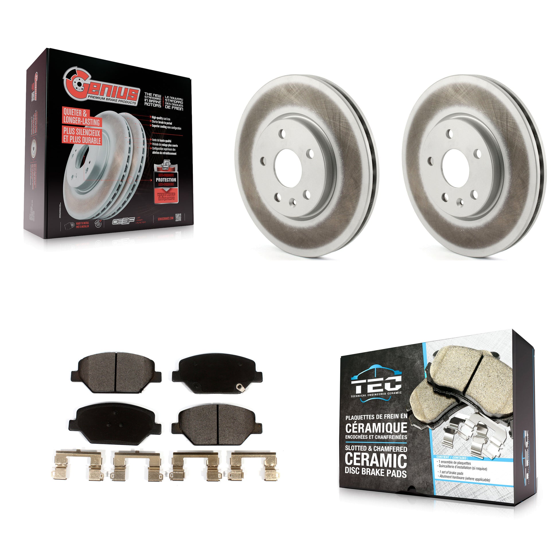 Transit Auto KGT-102058 Disc Brake Kit for 2019 Buick Envision, Cadillac XT4 - Front