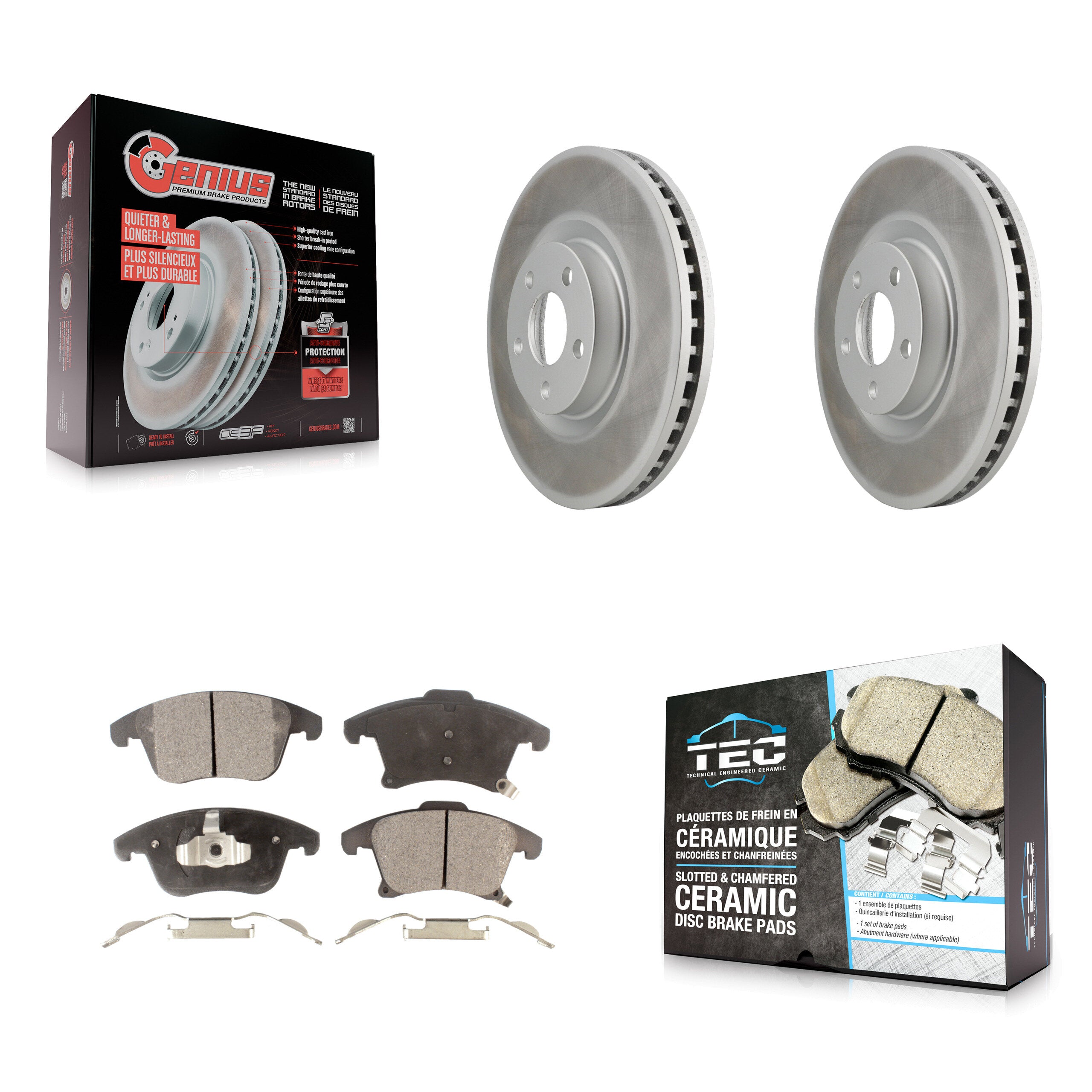 Transit Auto KGT-102059 Disc Brake Kit for 2019-2020 Ford Police Responder Hybrid, Ford SSV Plug-In Hybrid - Front