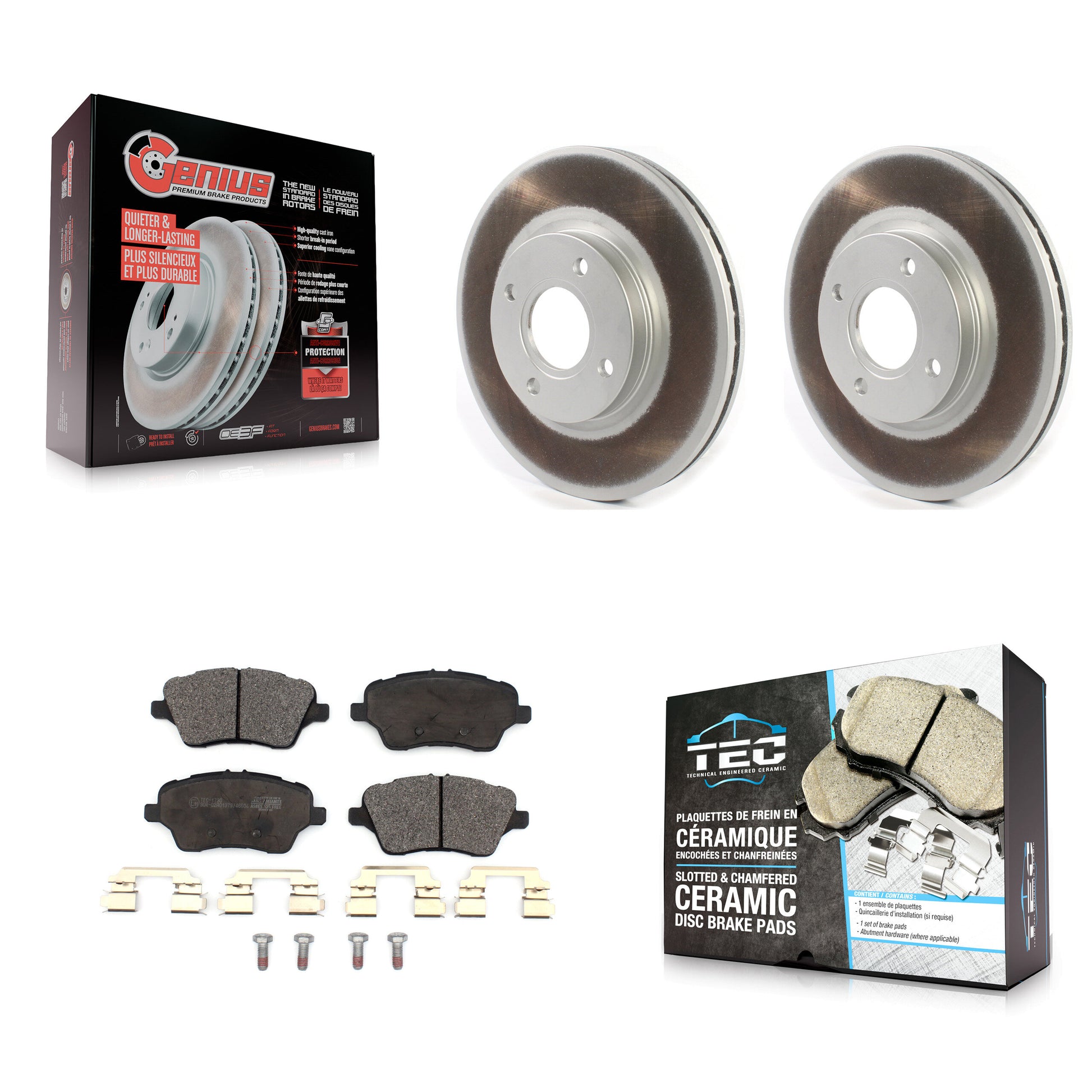 Transit Auto KGT-102060 Disc Brake Kit for 2014-2019 Ford Fiesta - Front