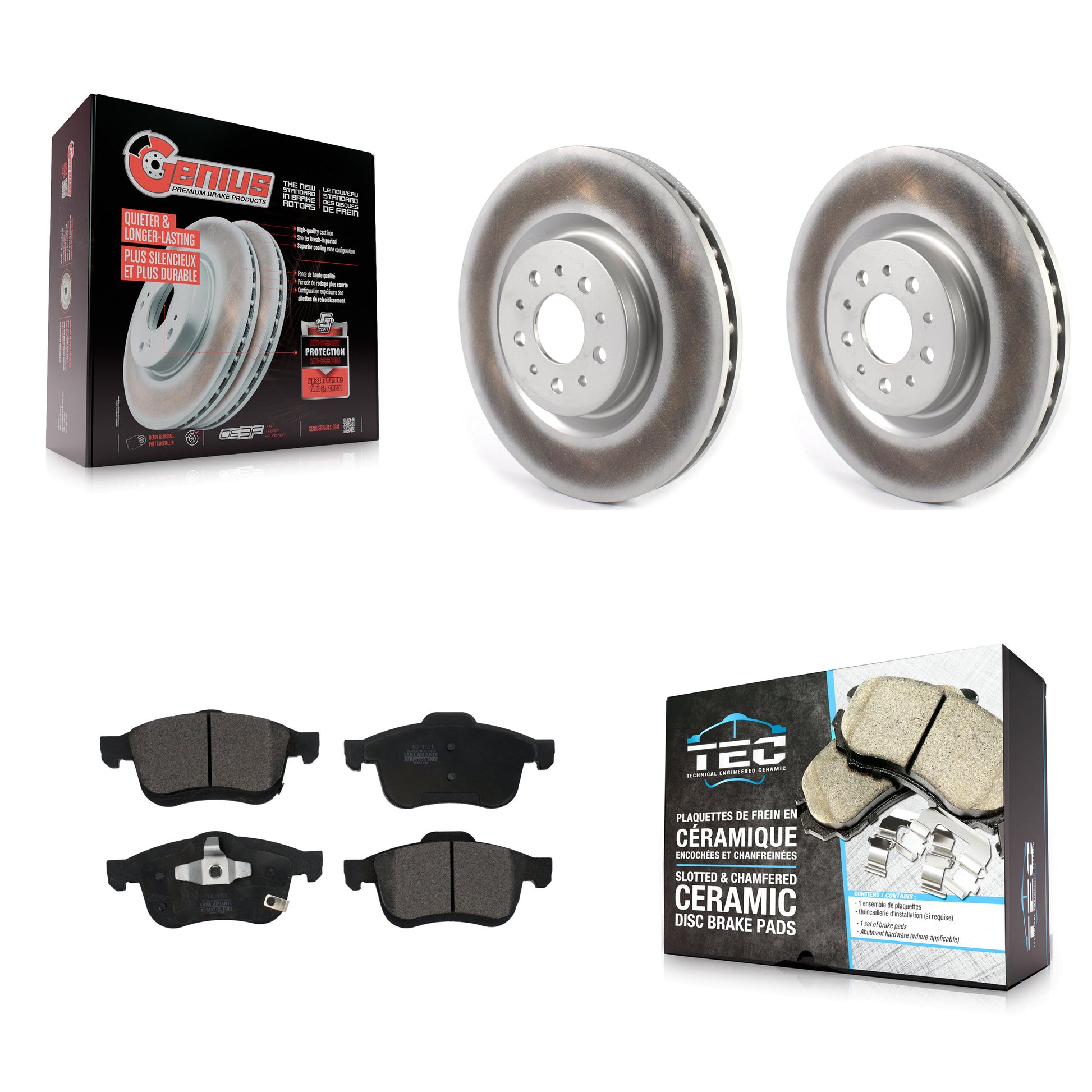 Transit Auto KGT-102063 Disc Brake Kit for 2015-2021 Ram ProMaster City - Front
