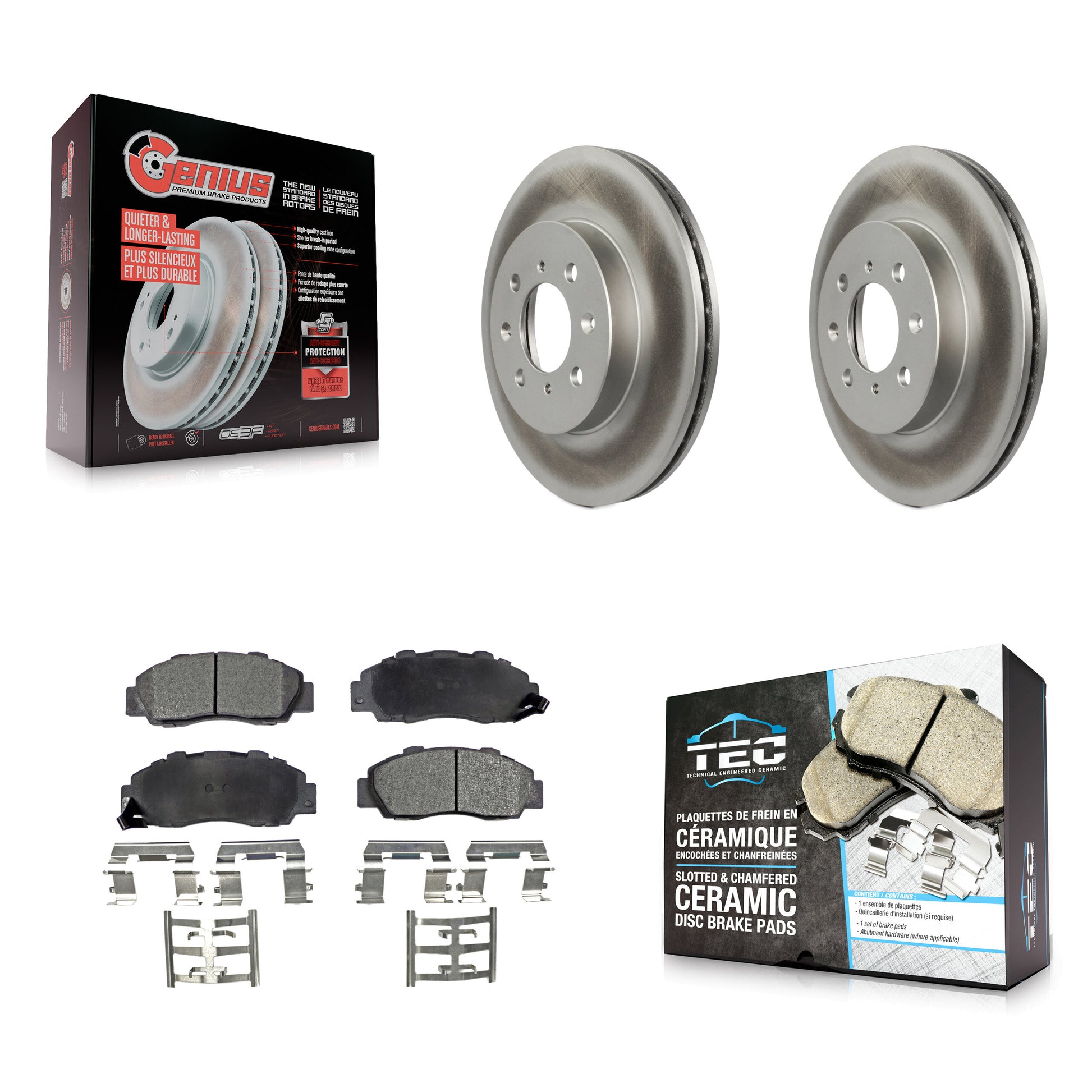 Transit Auto KGT-102065 Disc Brake Kit for 1992-1993 Acura Integra - Front