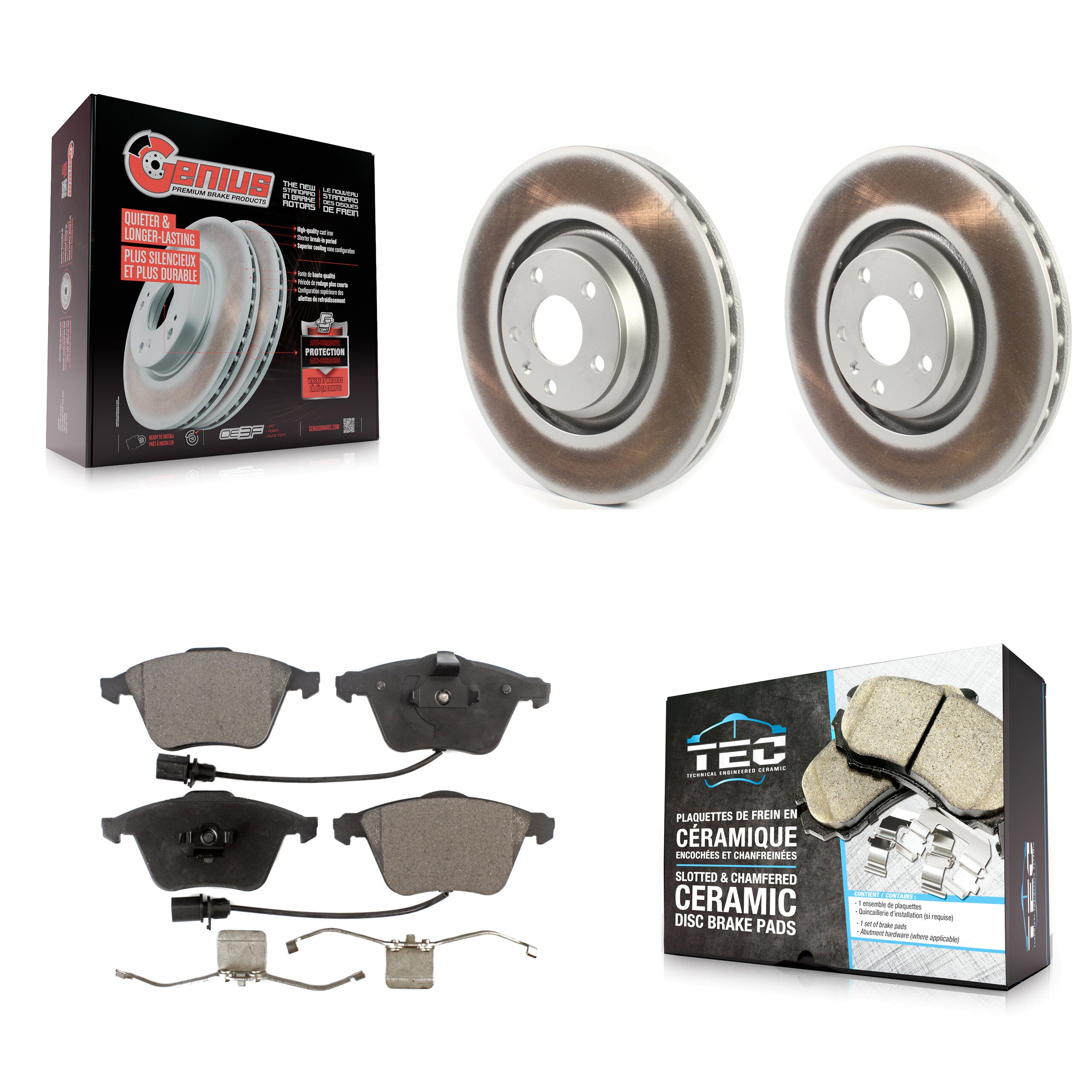 Transit Auto KGT-102074 Disc Brake Kit for 2008-2015 Audi TT Quattro, Audi TTS Quattro - Front