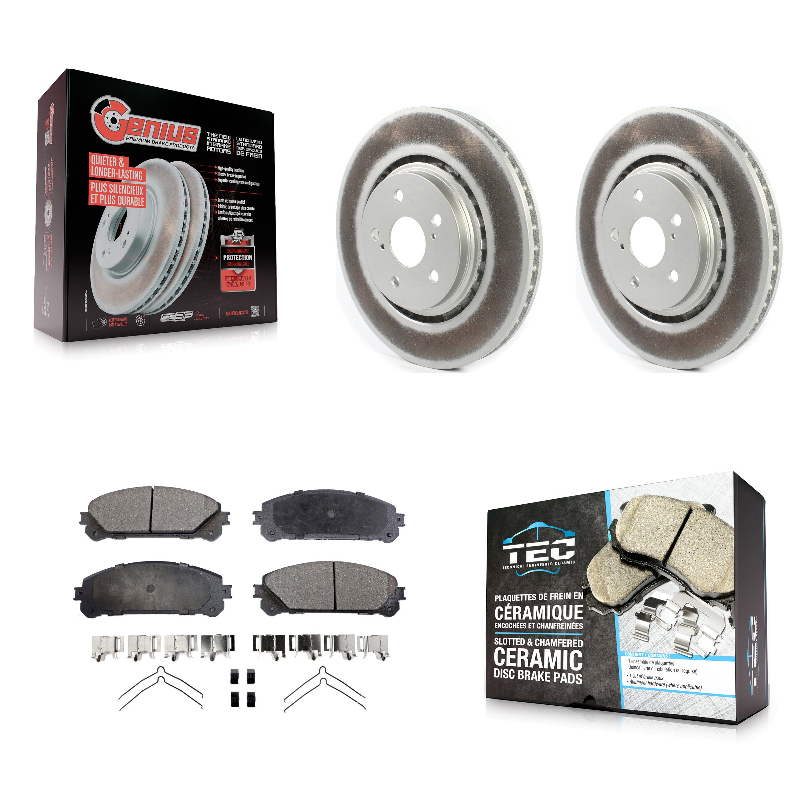 Transit Auto KGT-102086 Disc Brake Kit for 2016-2023 Toyota Crown, Lexus NX250 and More - Front