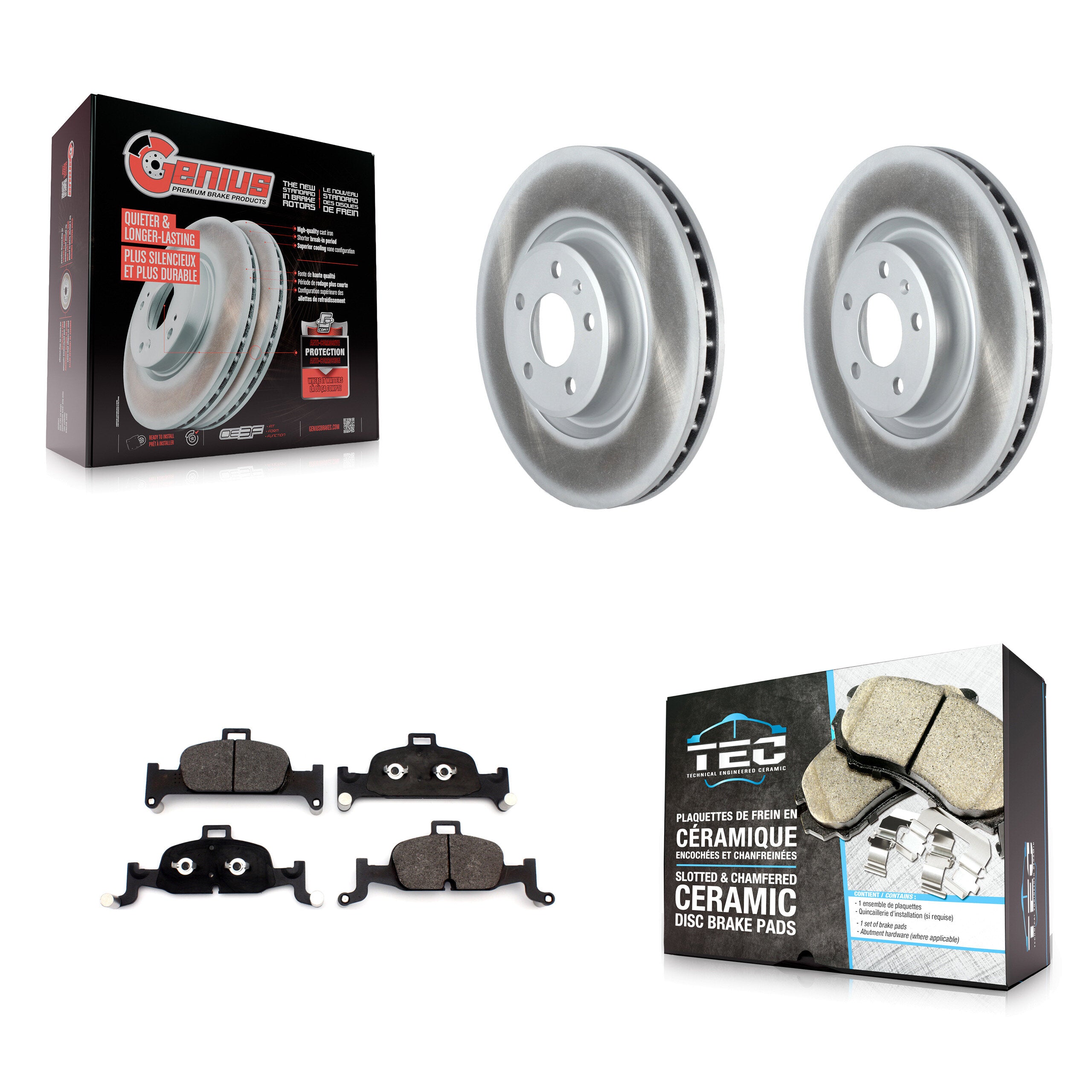 Transit Auto KGT-102090 Disc Brake Kit for 2017-2024 Audi A6 Quattro, Audi A5 Quattro and More - Front
