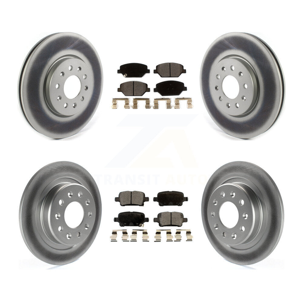 Transit Auto KGT-102115 Disc Brake Kit for 2017-2020 Buick Regal TourX, Chevrolet Equinox and More - Front and Rear