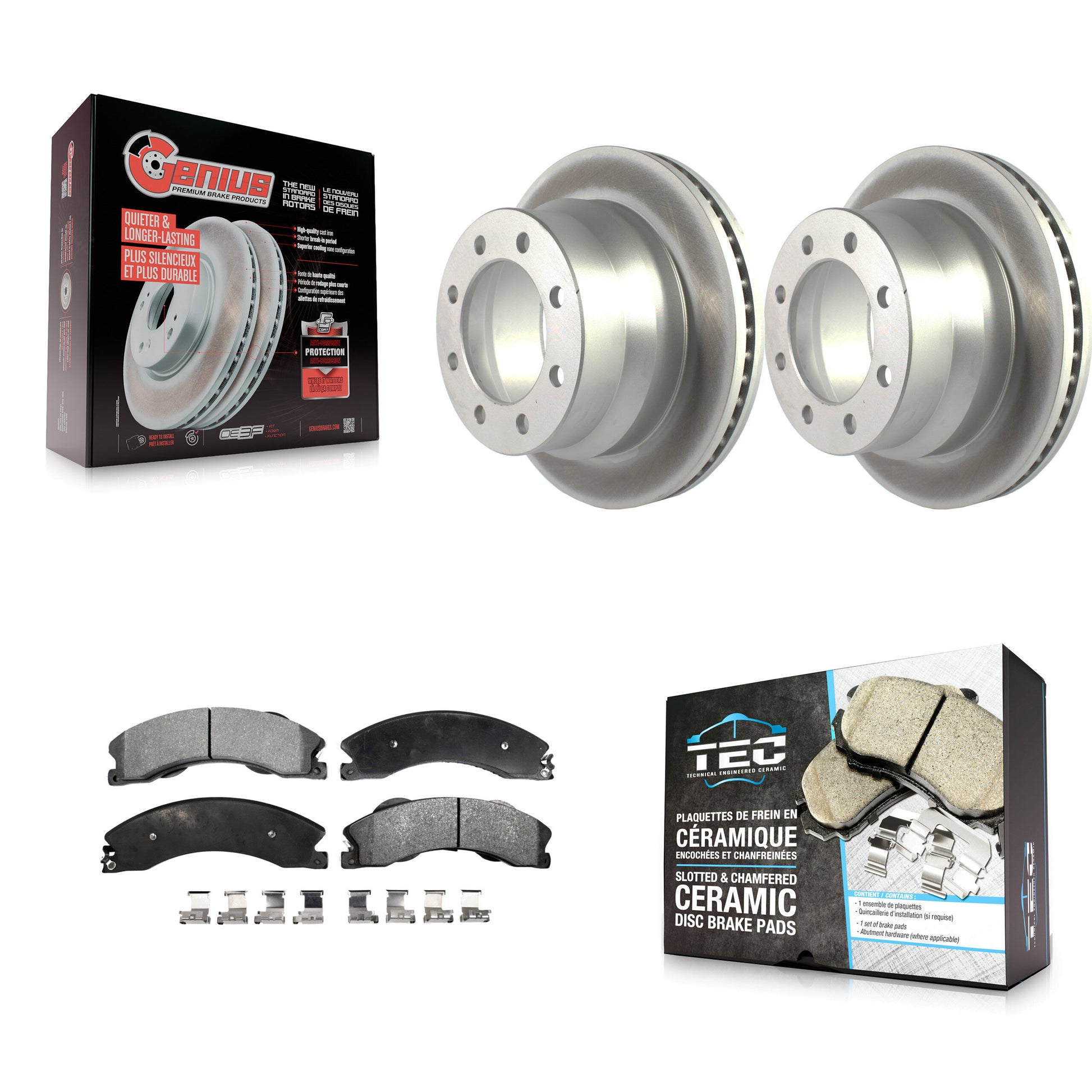Transit Auto KGT-102188 Disc Brake Kit for 2009-2020 Chevrolet Express 4500, Chevrolet Express 3500 and More - Rear