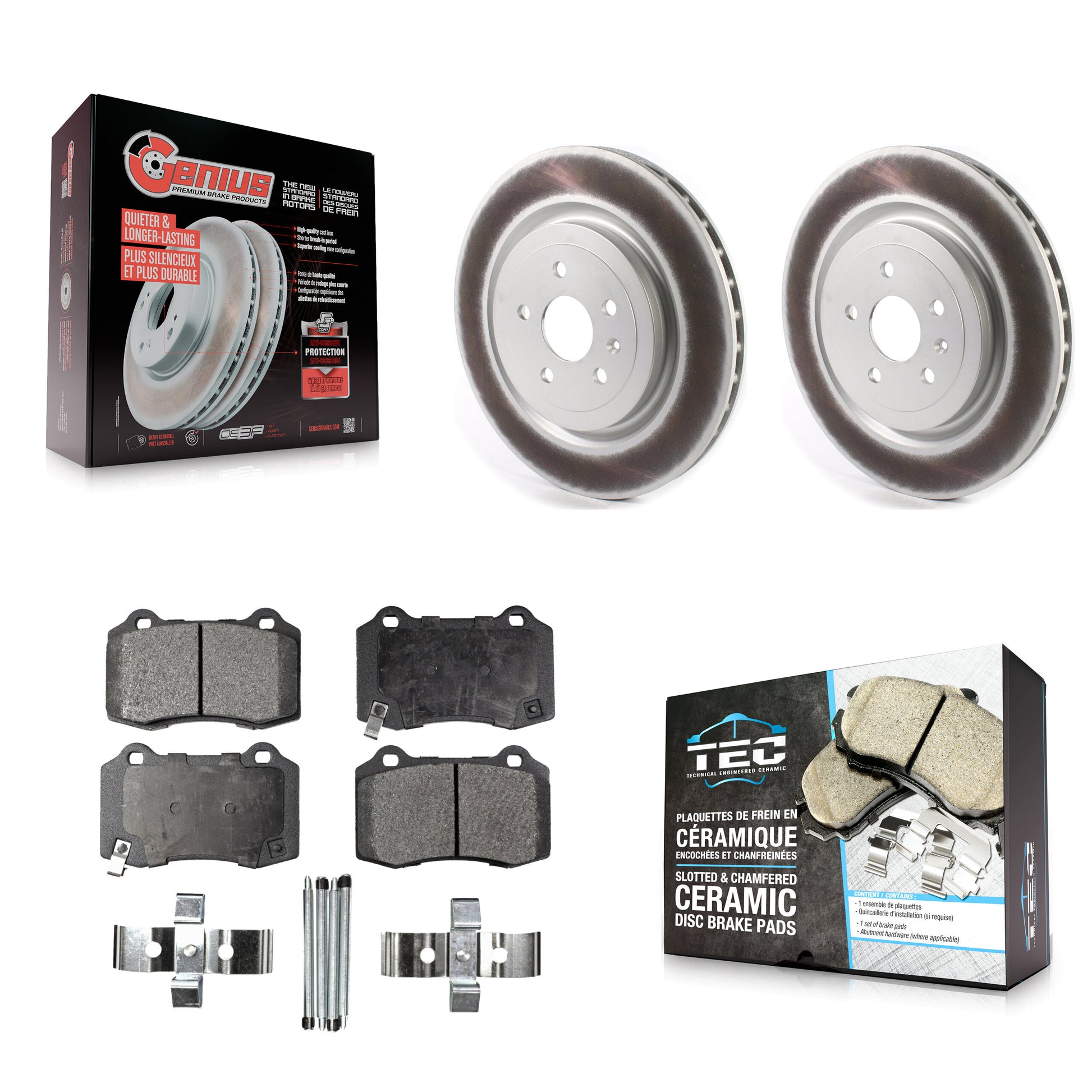 Transit Auto KGT-102190 Disc Brake Kit for 2009-2024 Chevrolet Camaro, Cadillac CTS - Rear