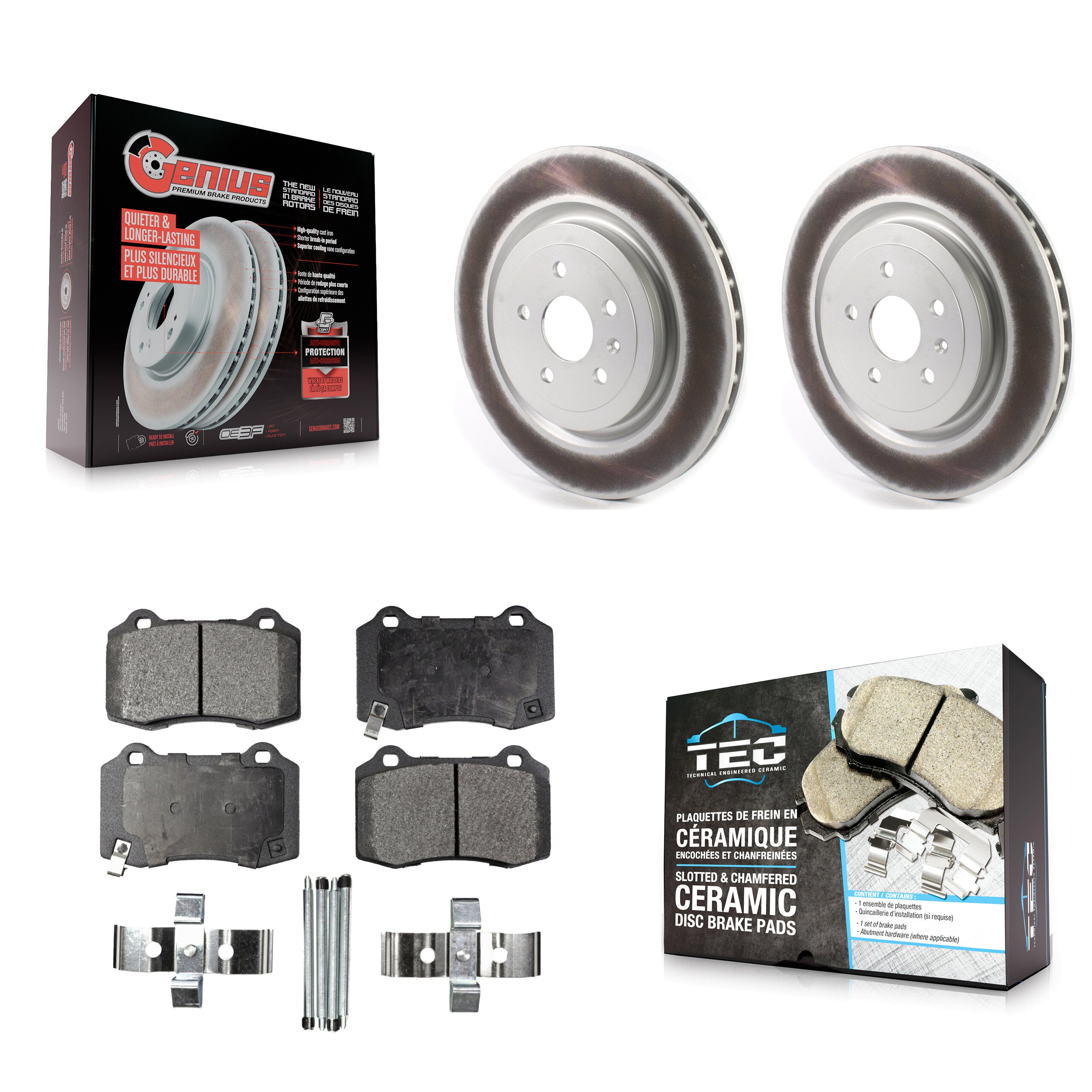 Transit Auto KGT-102190 Disc Brake Kit for 2009-2024 Chevrolet Camaro, Cadillac CTS - Rear