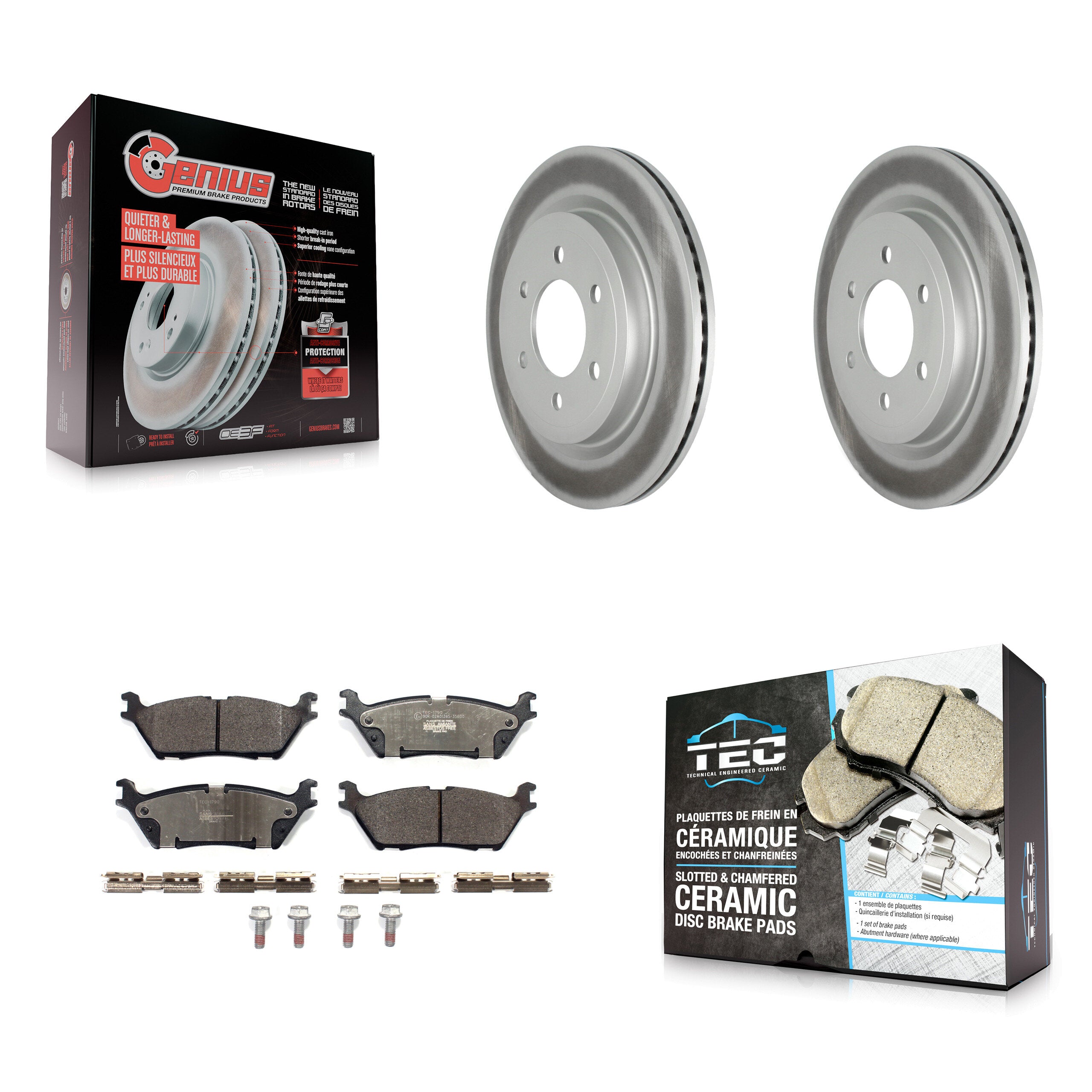 Transit Auto KGT-102198 Disc Brake Kit for 2018-2021 Ford Expedition, Ford F-150, Lincoln Navigator - Rear