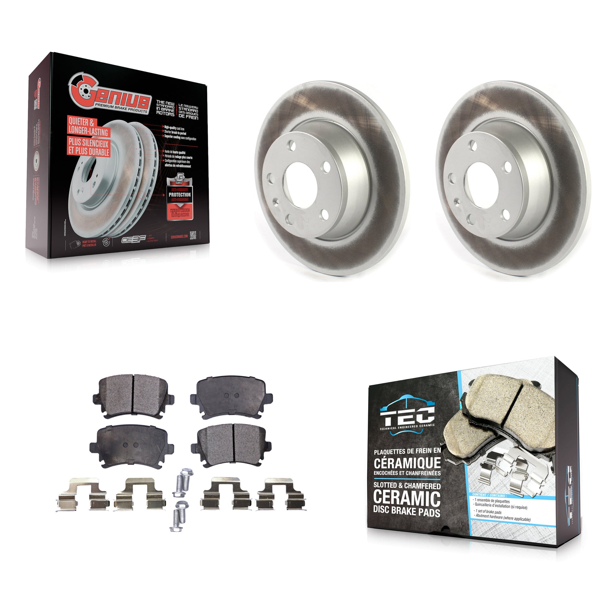 Transit Auto KGT-102208 Disc Brake Kit for 2008-2015 Audi TT, Audi TT Quattro - Rear