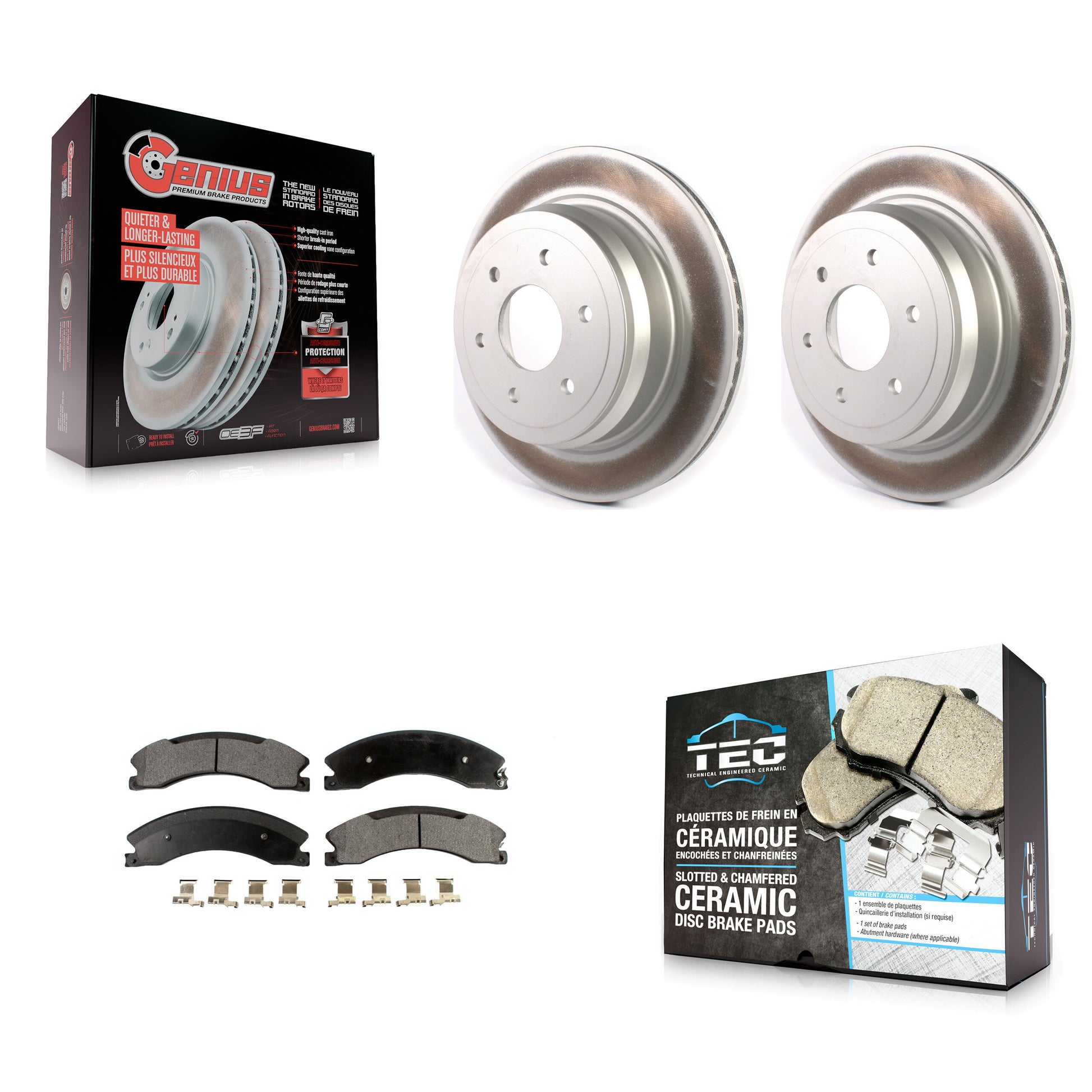 Transit Auto KGT-102212 Disc Brake Kit for 2016-2024 Nissan TITAN XD - Rear